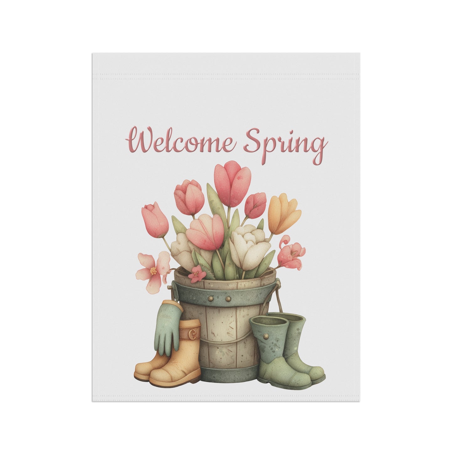 Spring Tulip Garden Flag