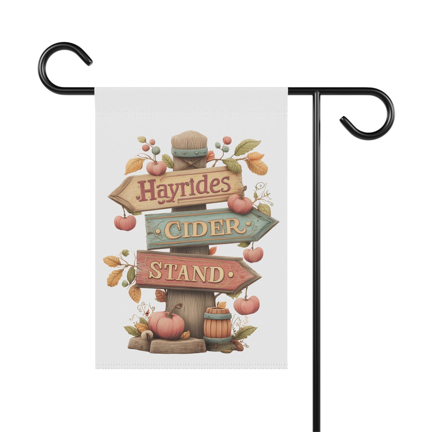 Pastel Autumn Garden Flag