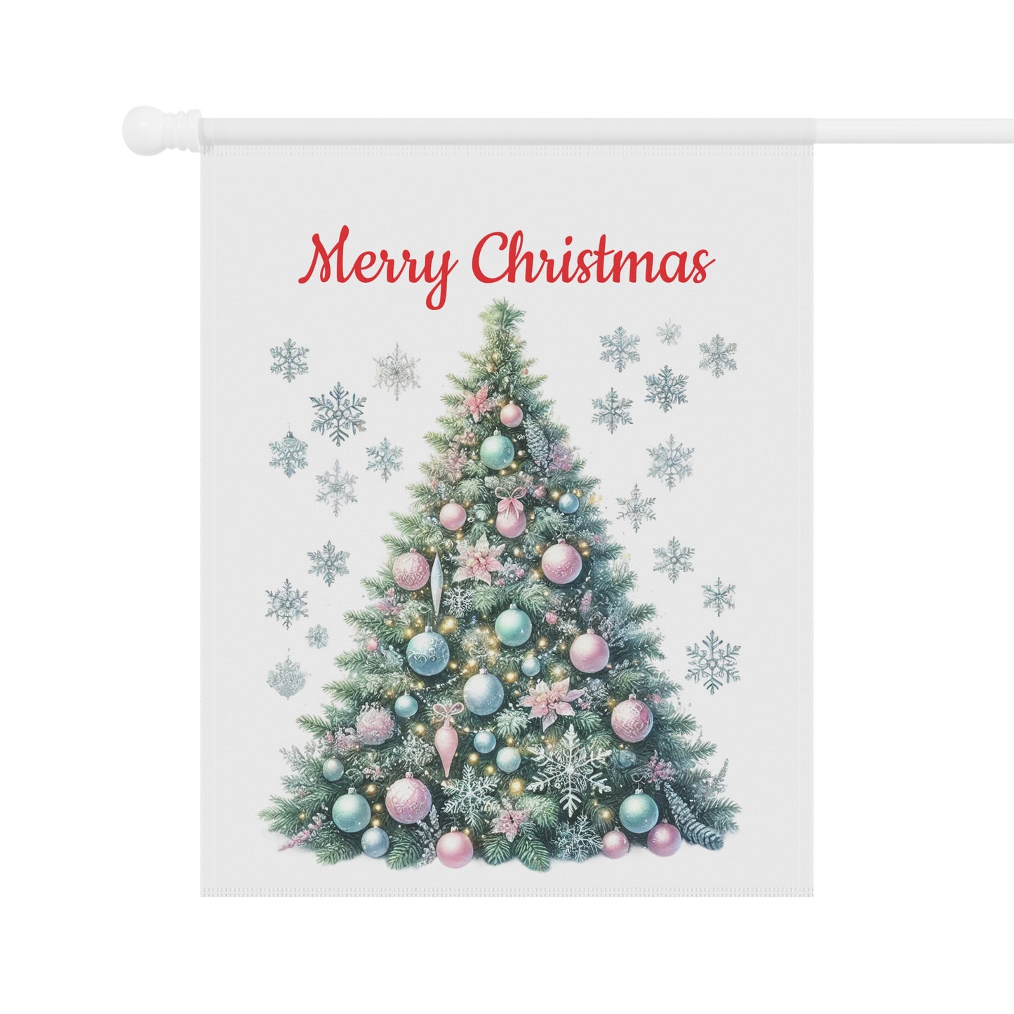 Elegant "Merry Christmas" Tree Garden Flag