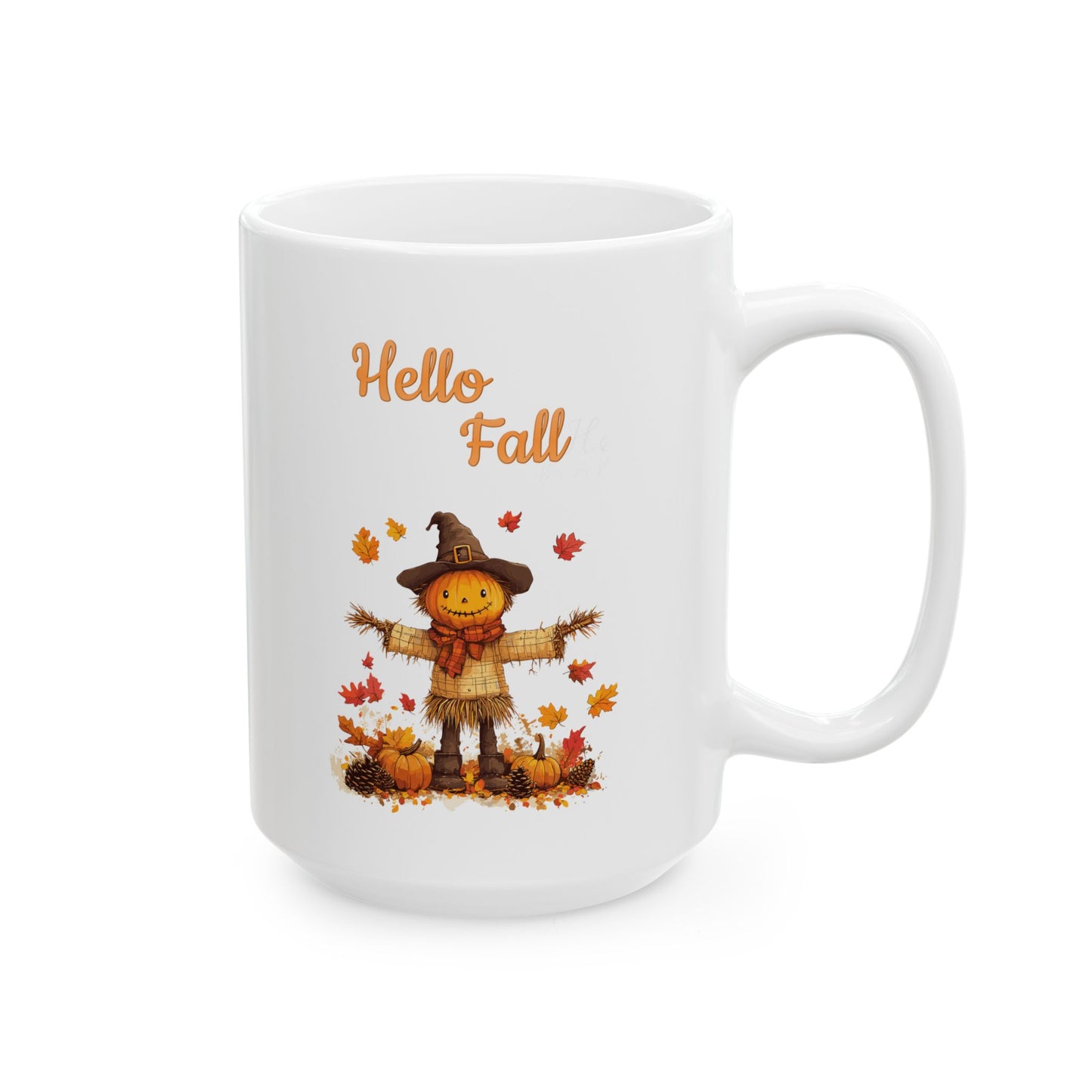 Hello Fall Pumpkin Scarecrow Coffee Mug