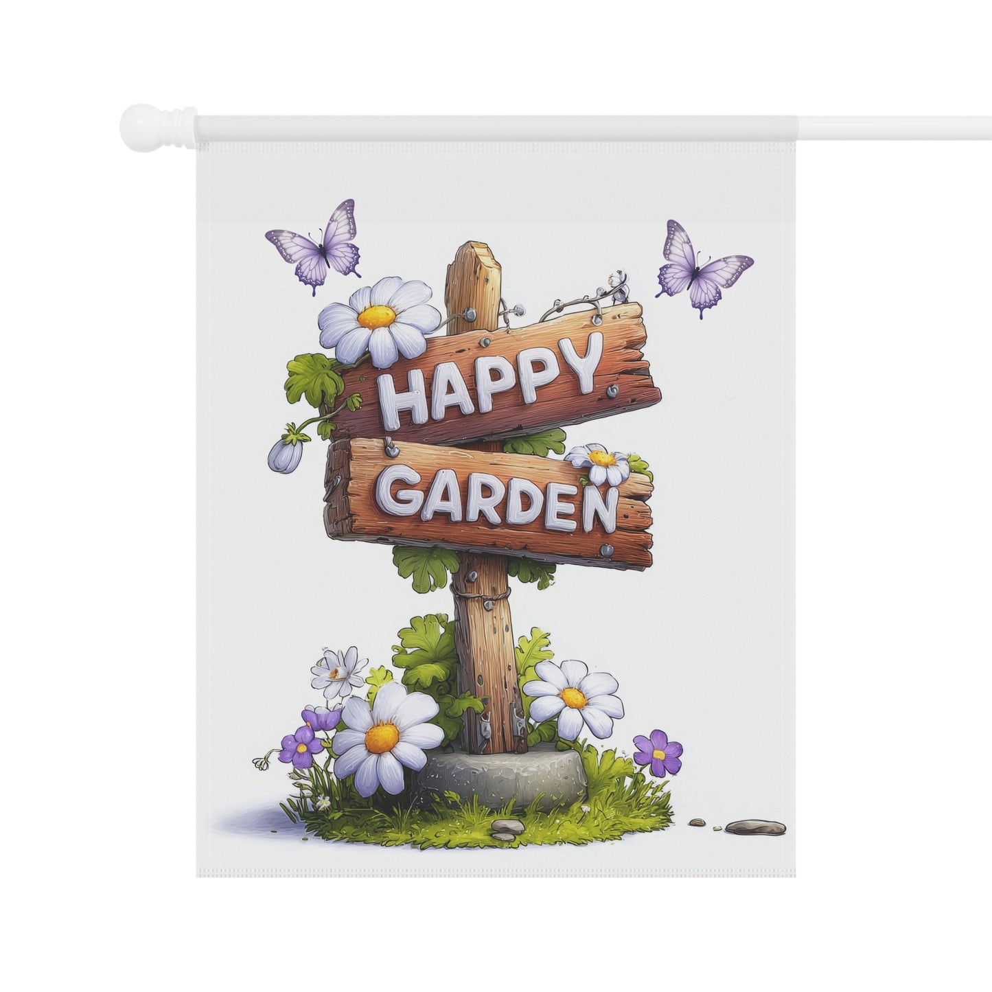 Whimsical Daisy and Butterfly Summer Yard Decor