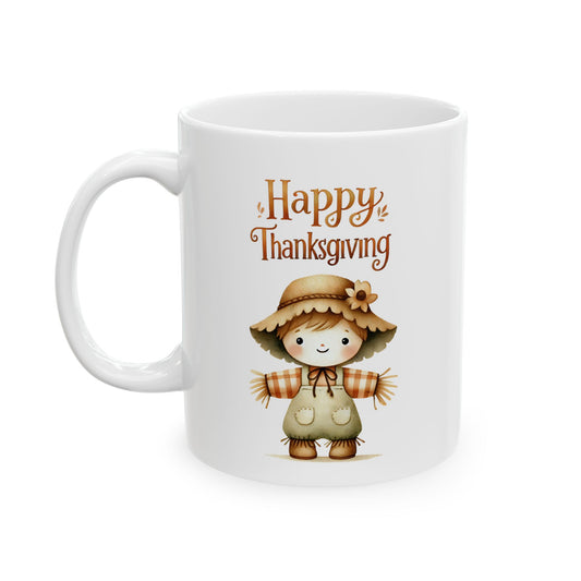 Cute Scarecrow Thanksgiving Coffee Mug