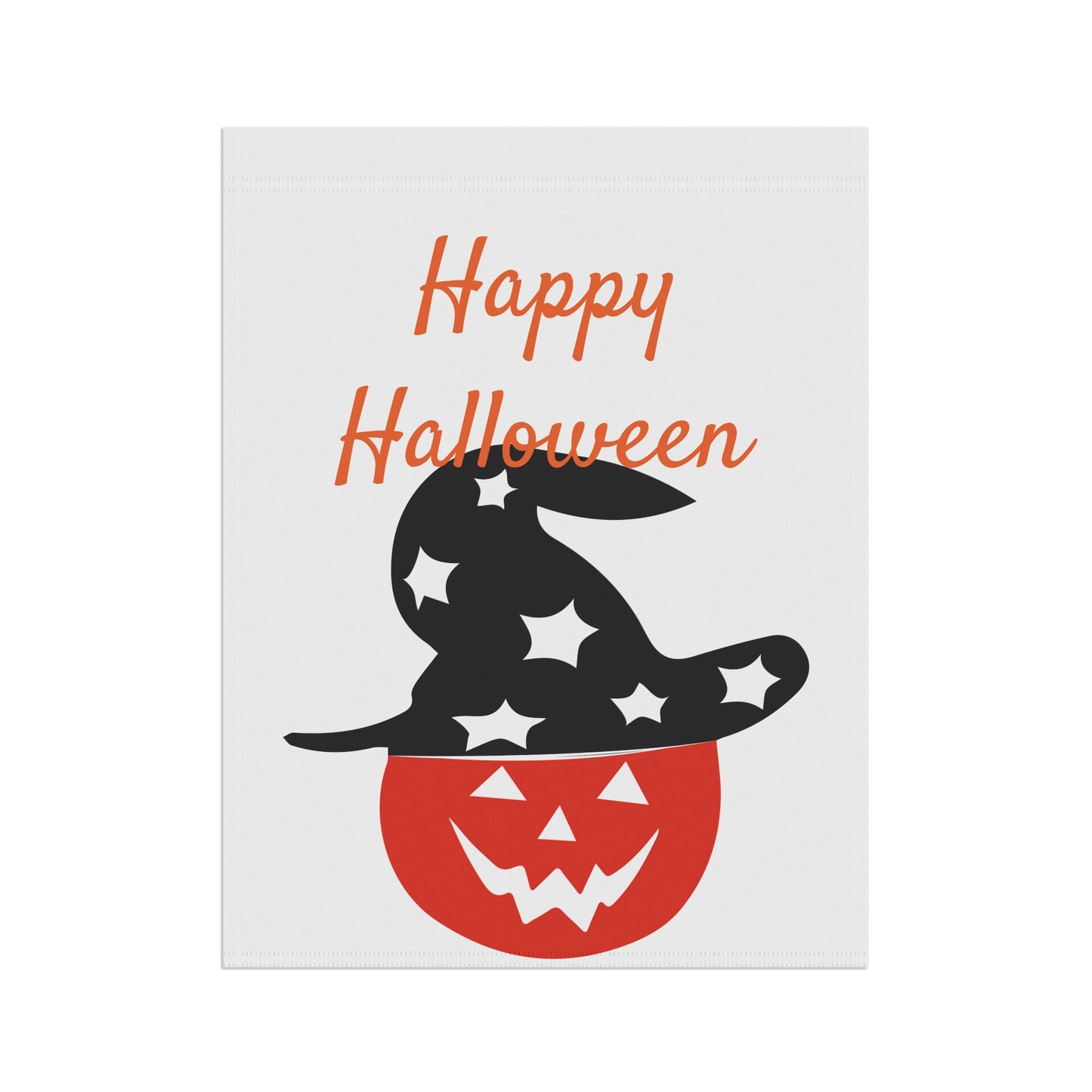 Happy Halloween Witch Hat & Pumpkin Garden Flag