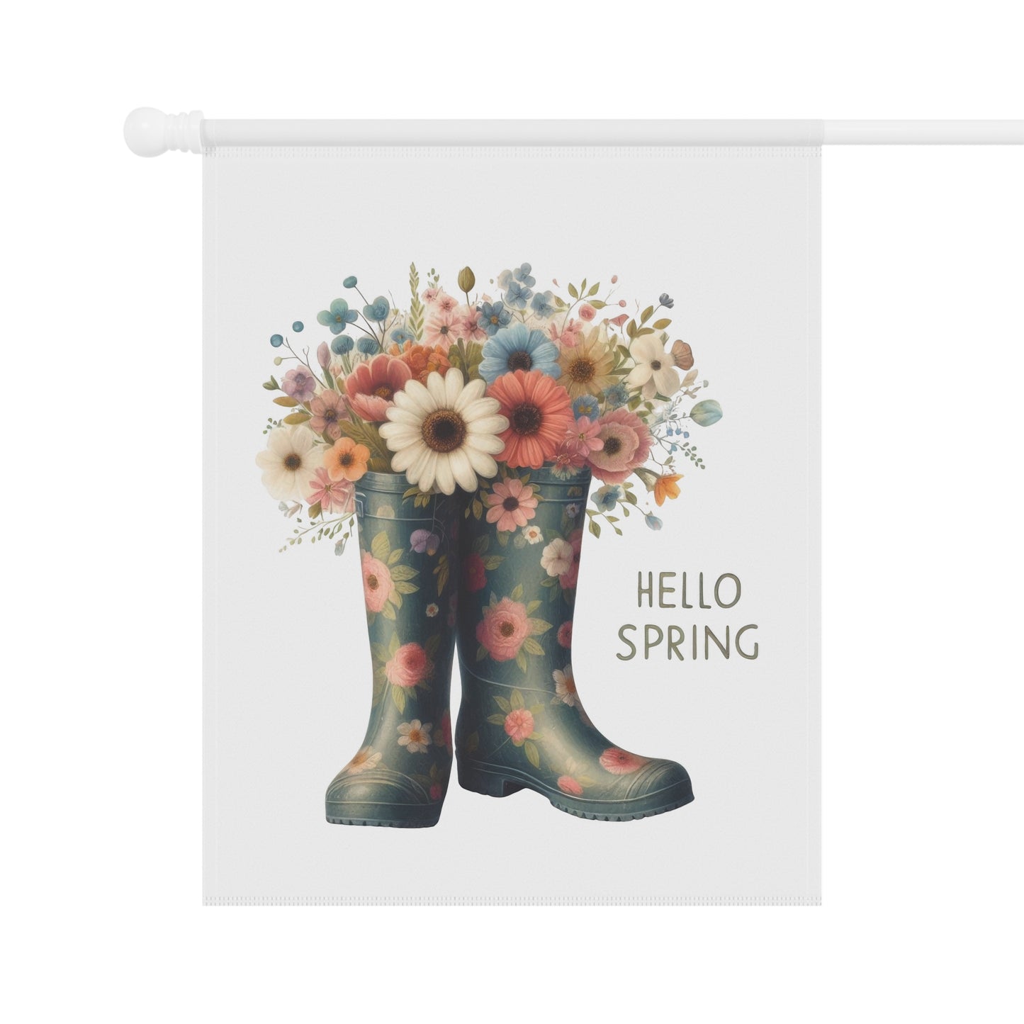 Hello Spring Garden Flag