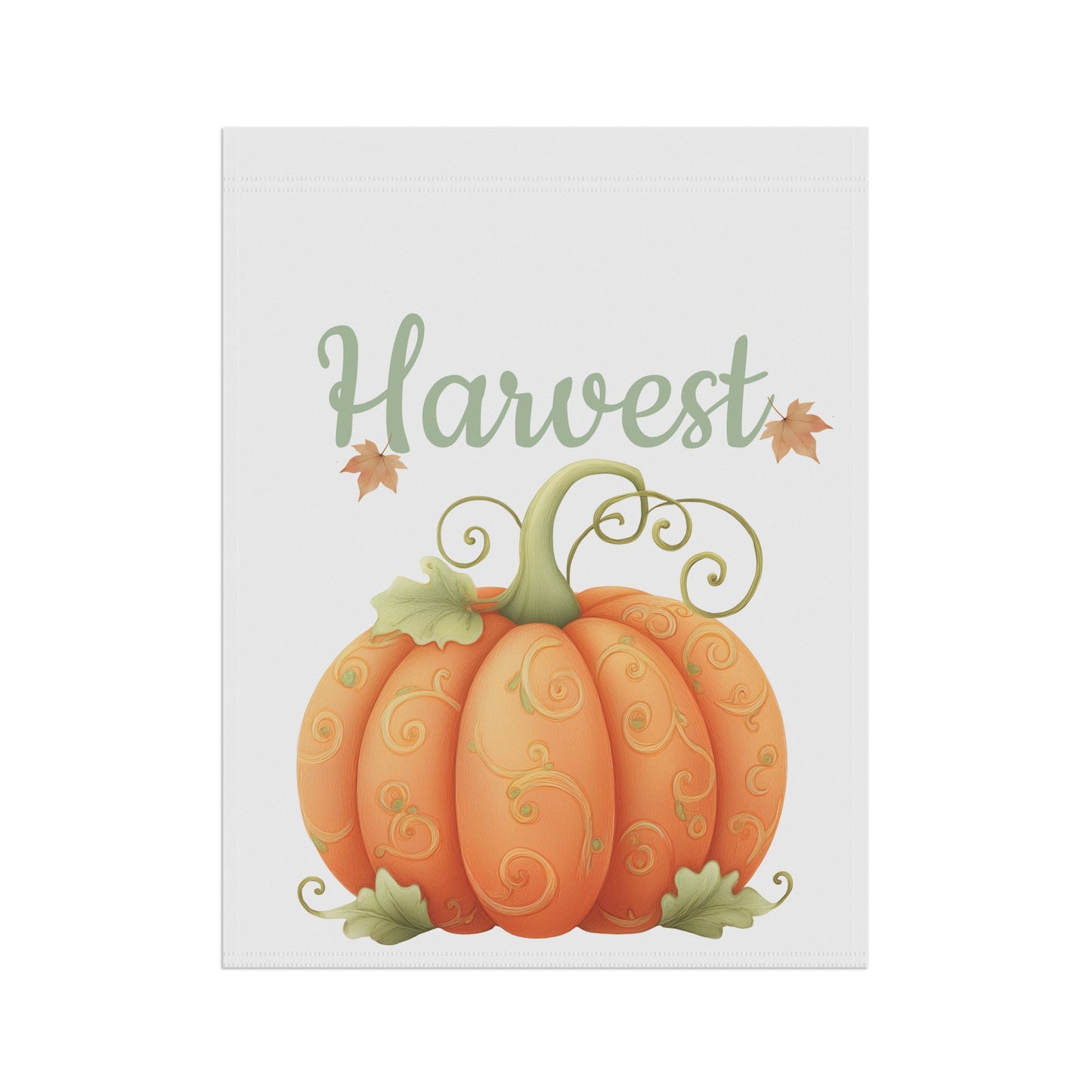 Elegant Pumpkin Garden Flag