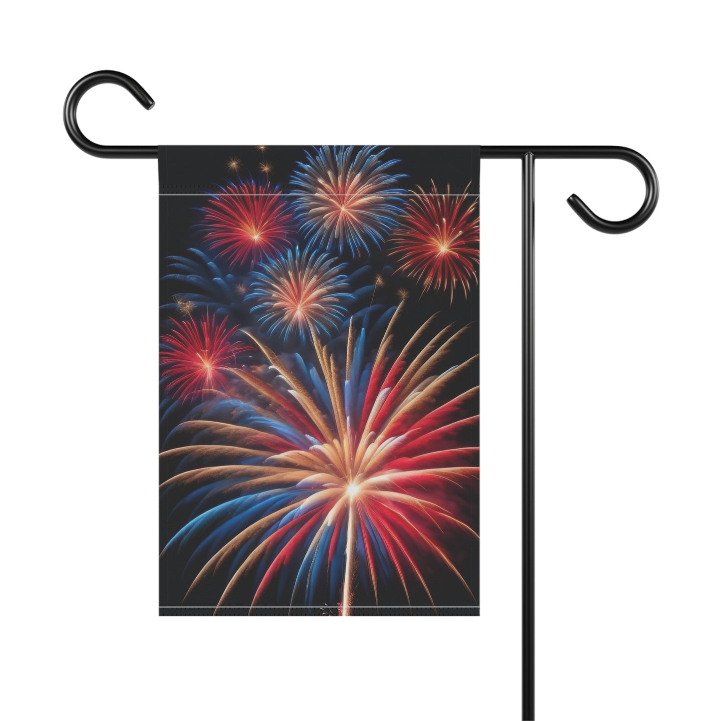 Fireworks 4th of July Garden Flag