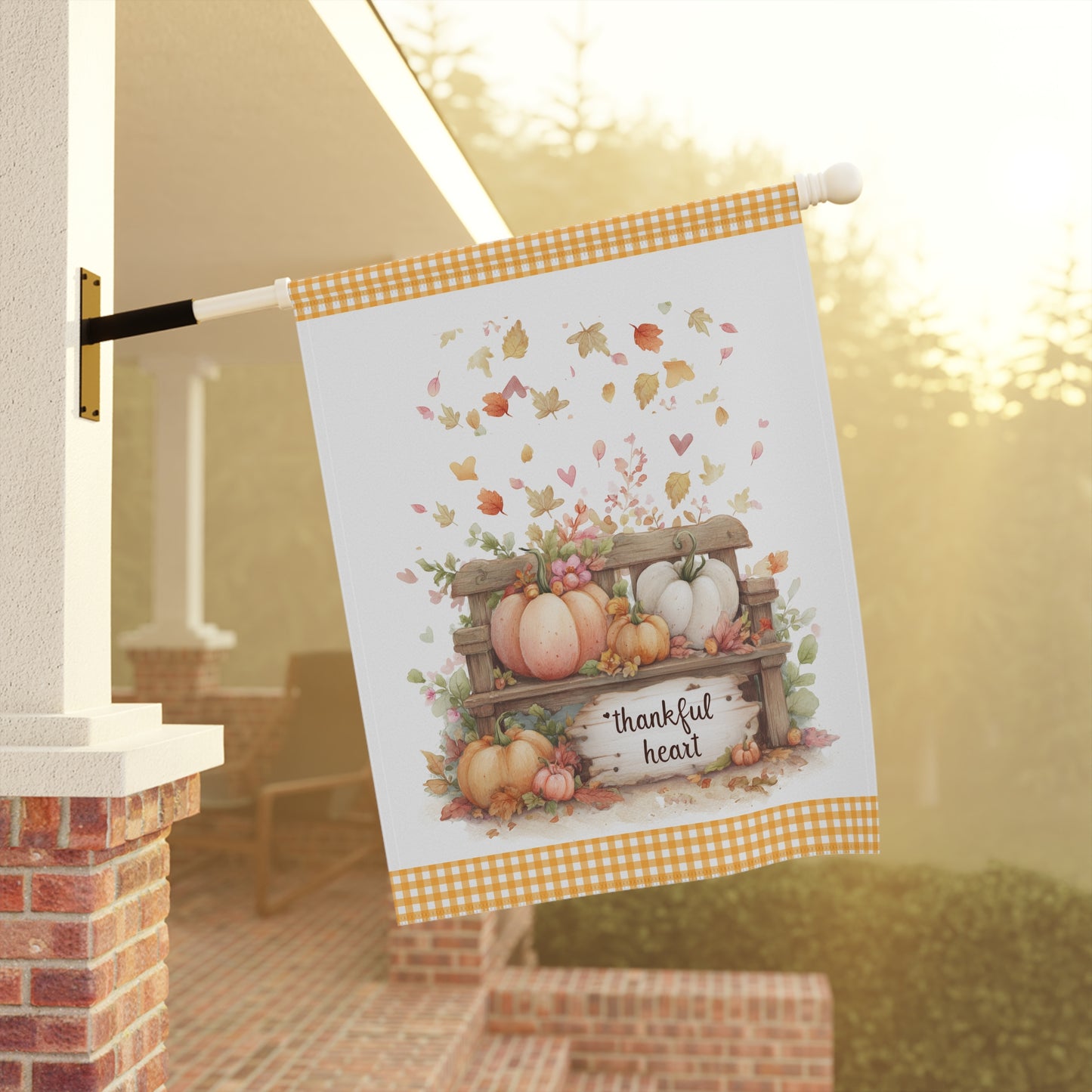 Watercolor Autumn Thanksgiving Garden Flag