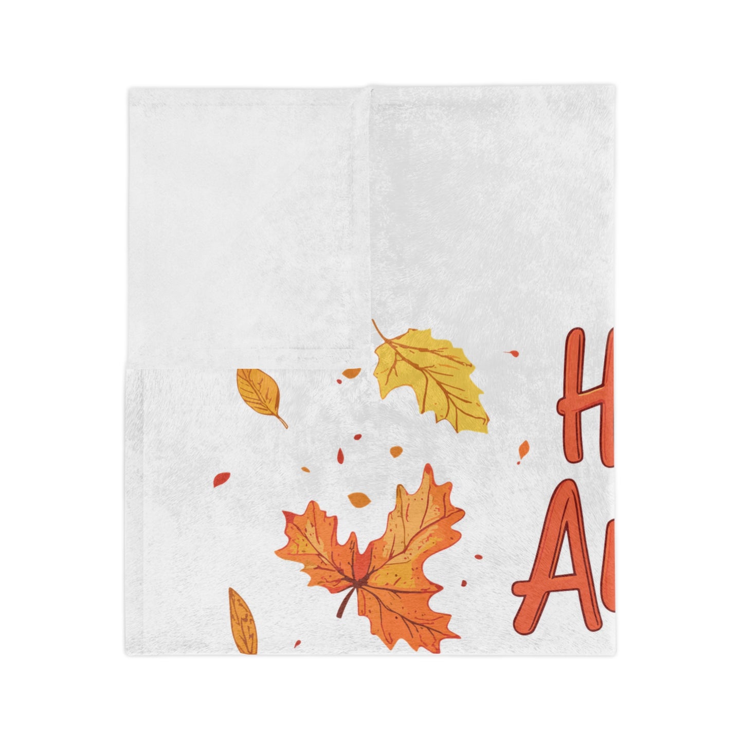 Happy Autumn Lightweight Velveteen Blanket
