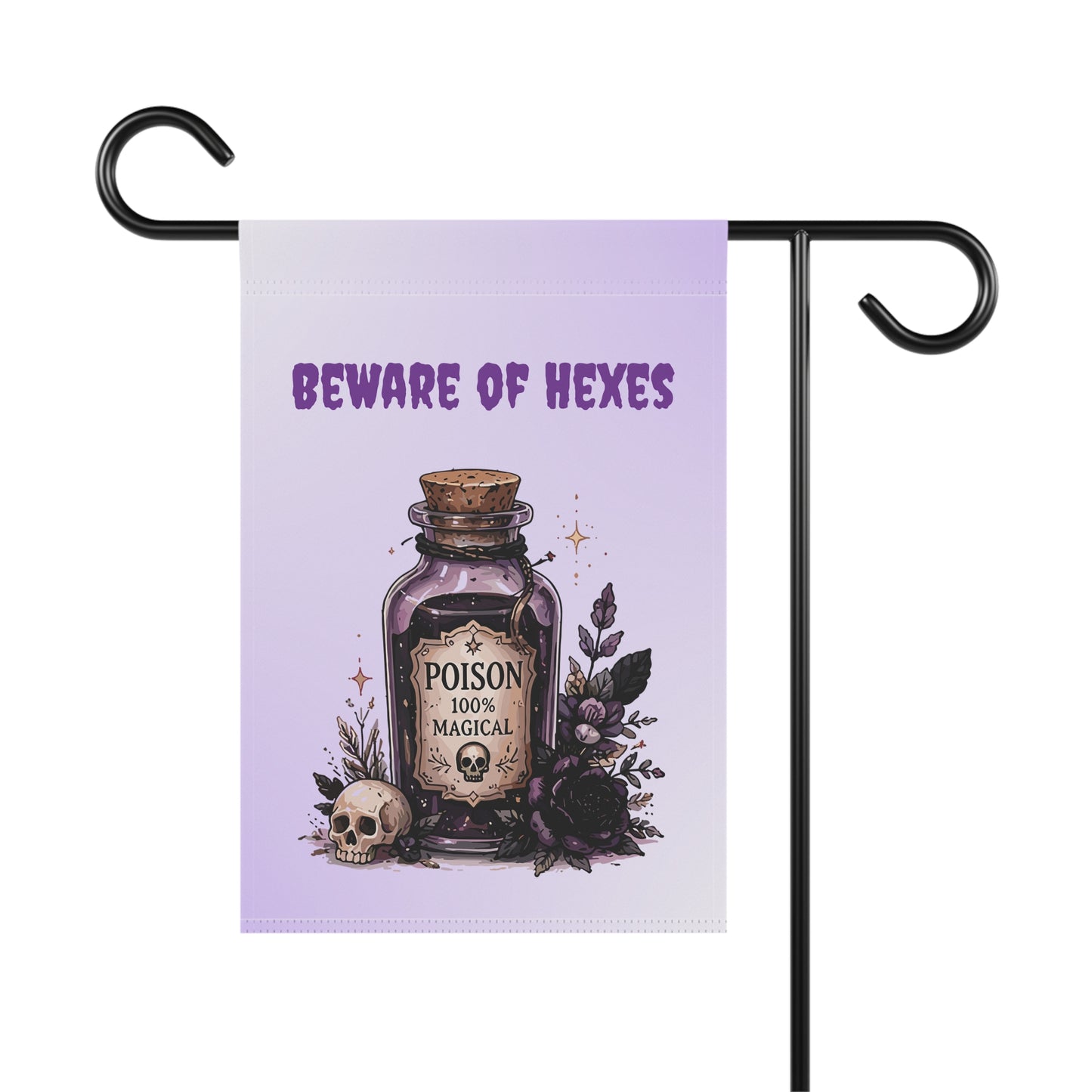 Beware of Hexes Halloween Garden Flag