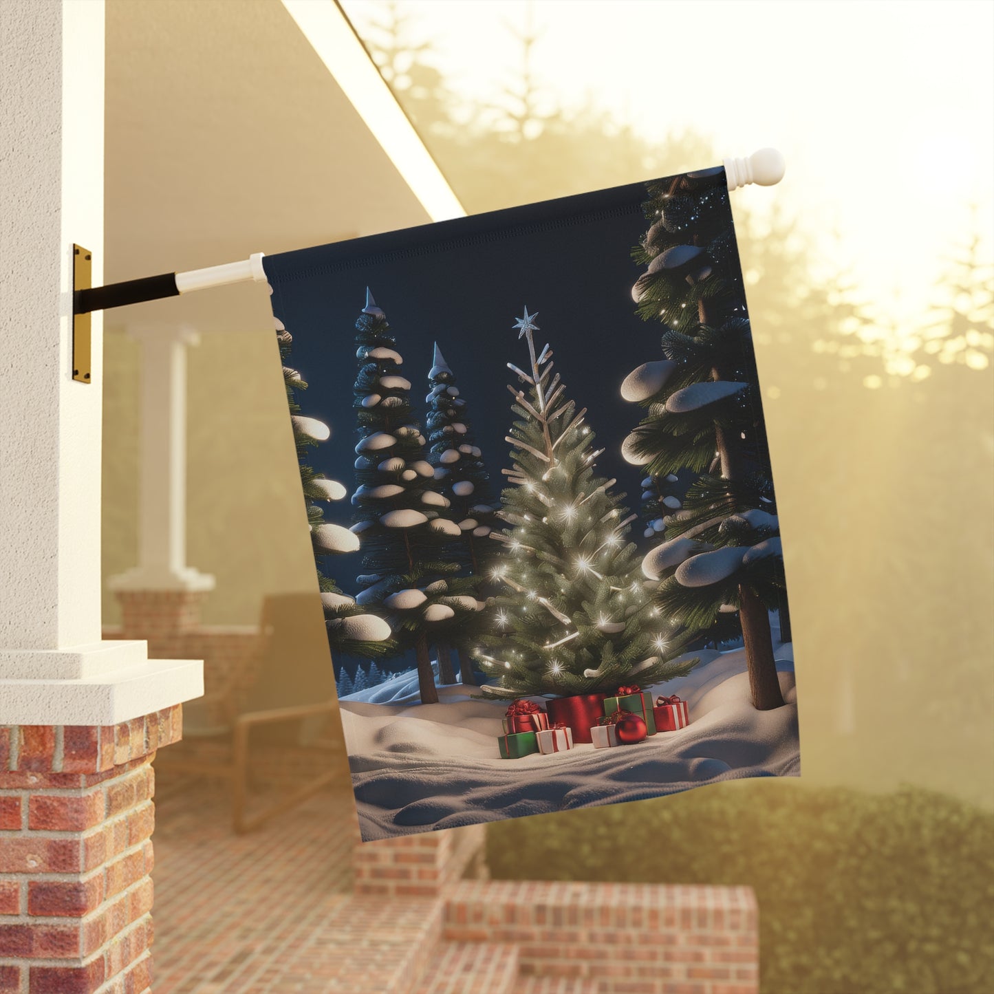 Christmas Forest Holiday Garden Flag/ House Banner