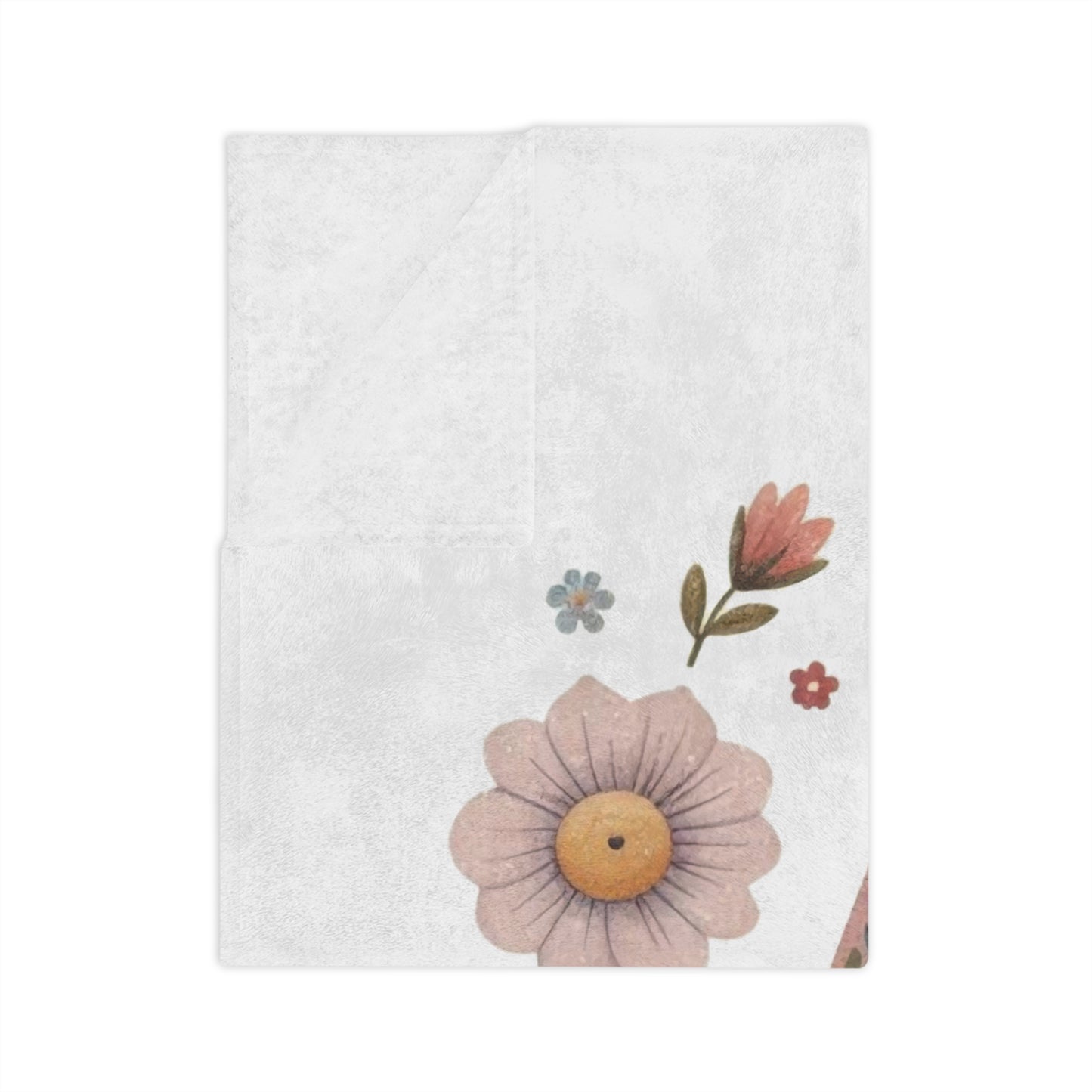 "I Love Spring" Gnome Velveteen Blanket