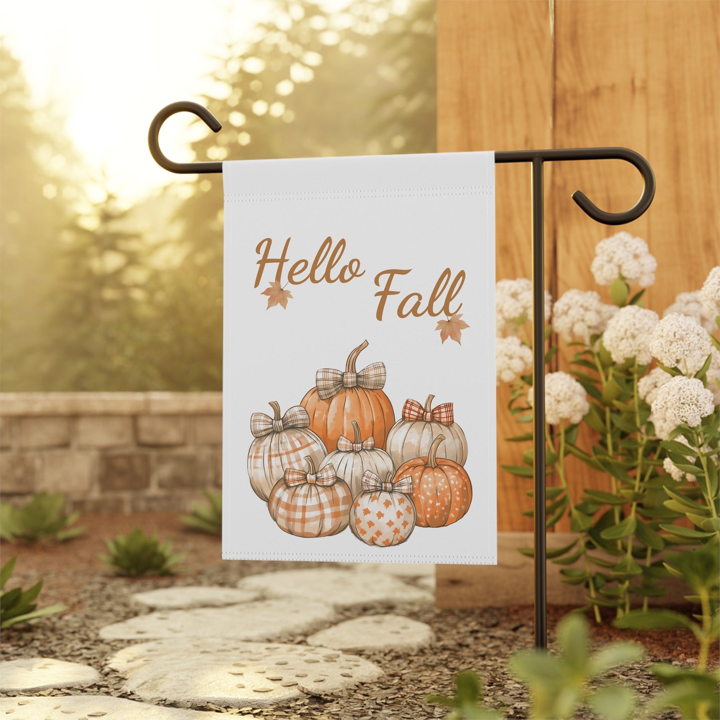 "Hello Fall" Pumpkin Patch Garden Flag