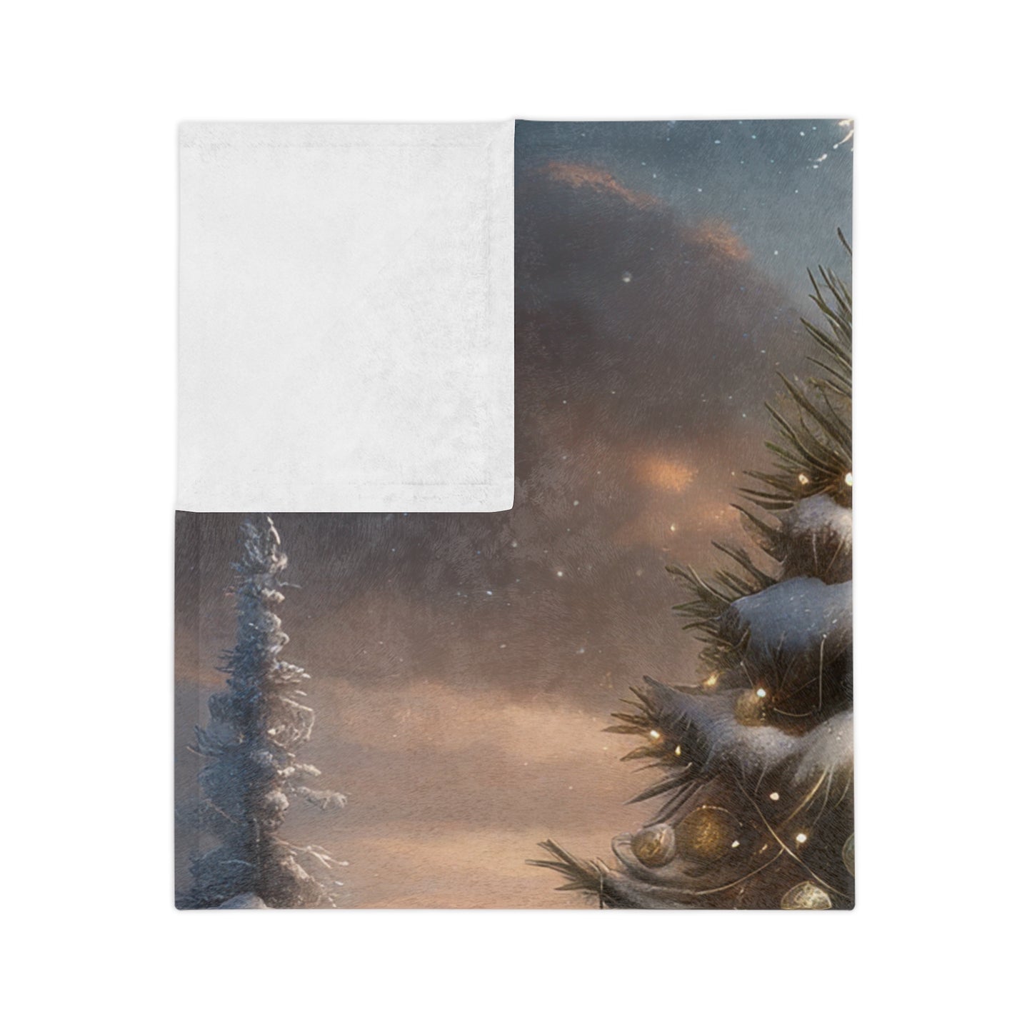 Elegant Christmas Tree Velveteen Plush Blanket