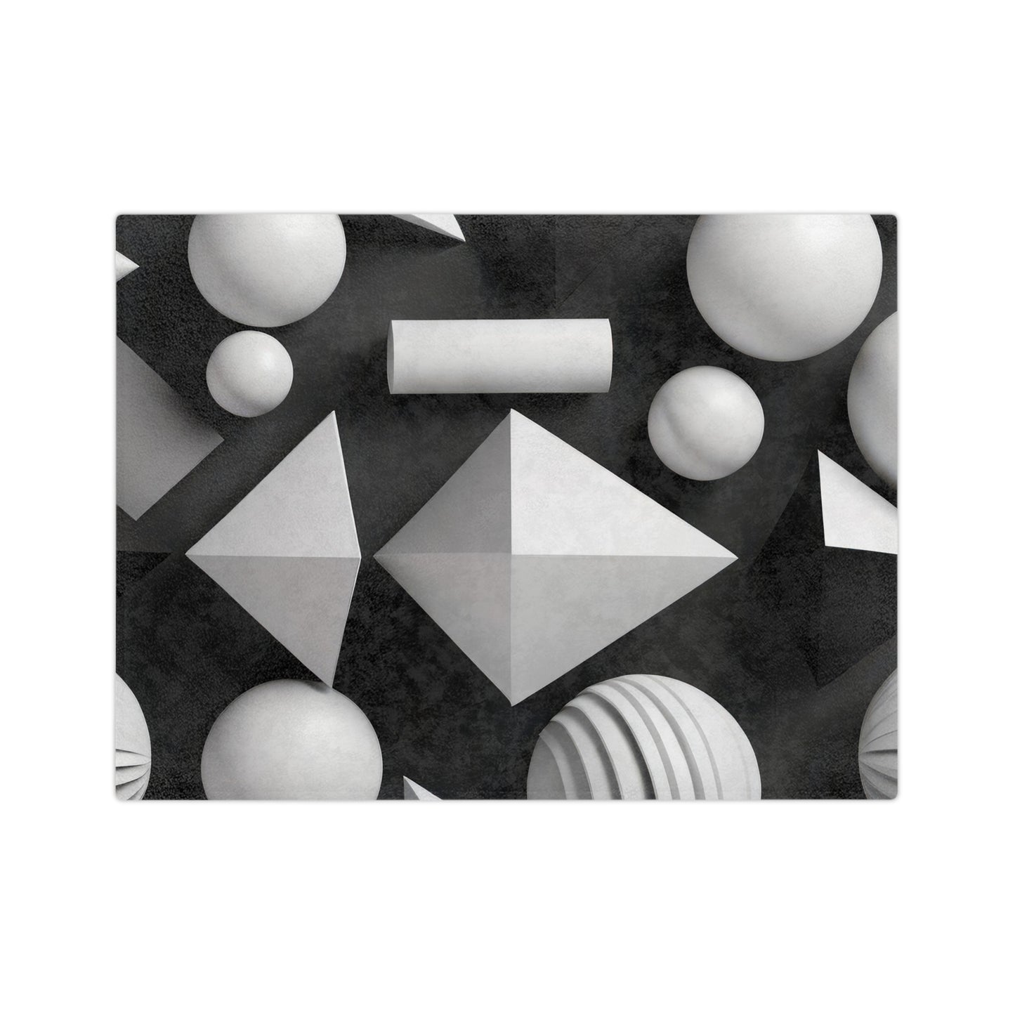 3D Geometric Velveteen Blanket