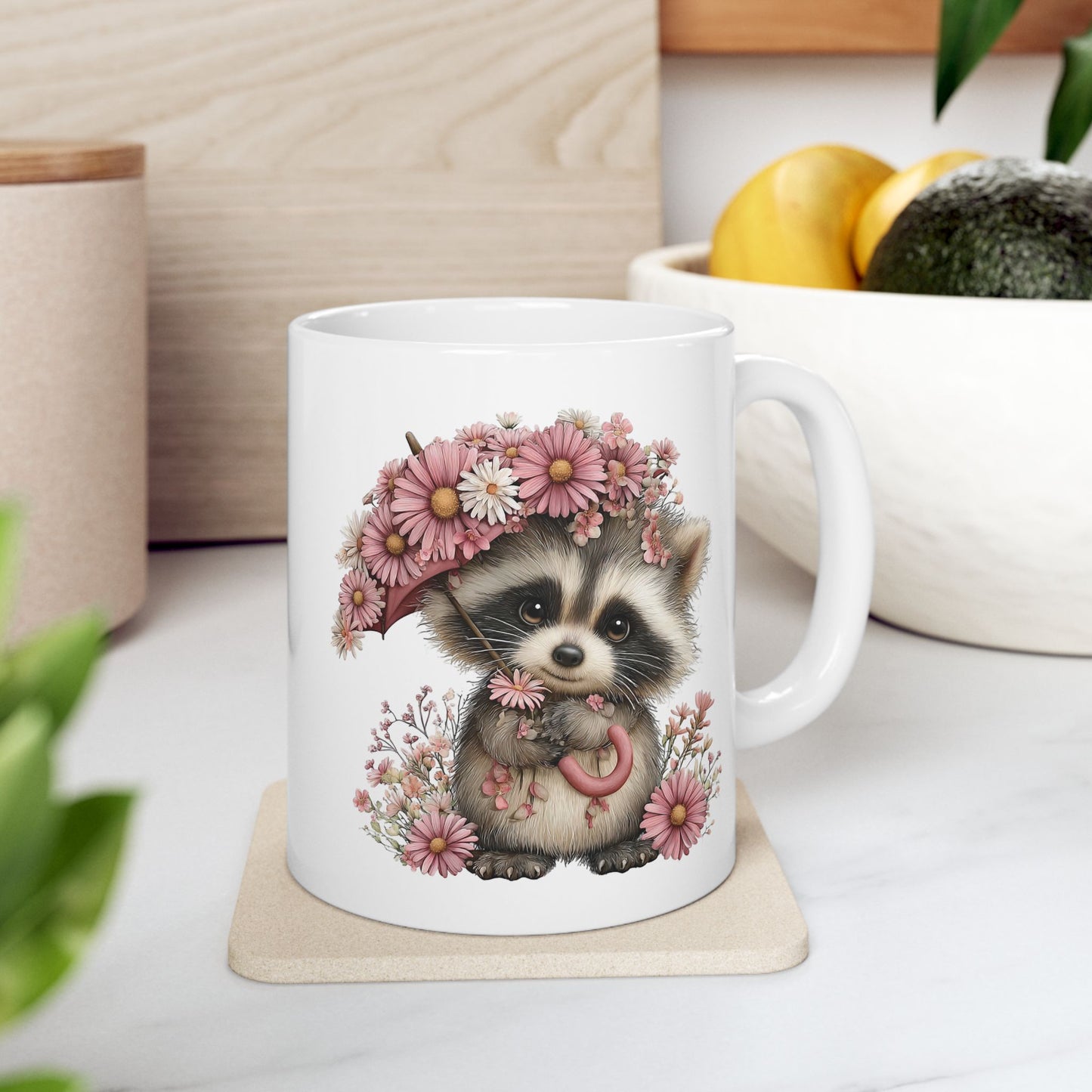 Cute Raccoon Coffee Mug