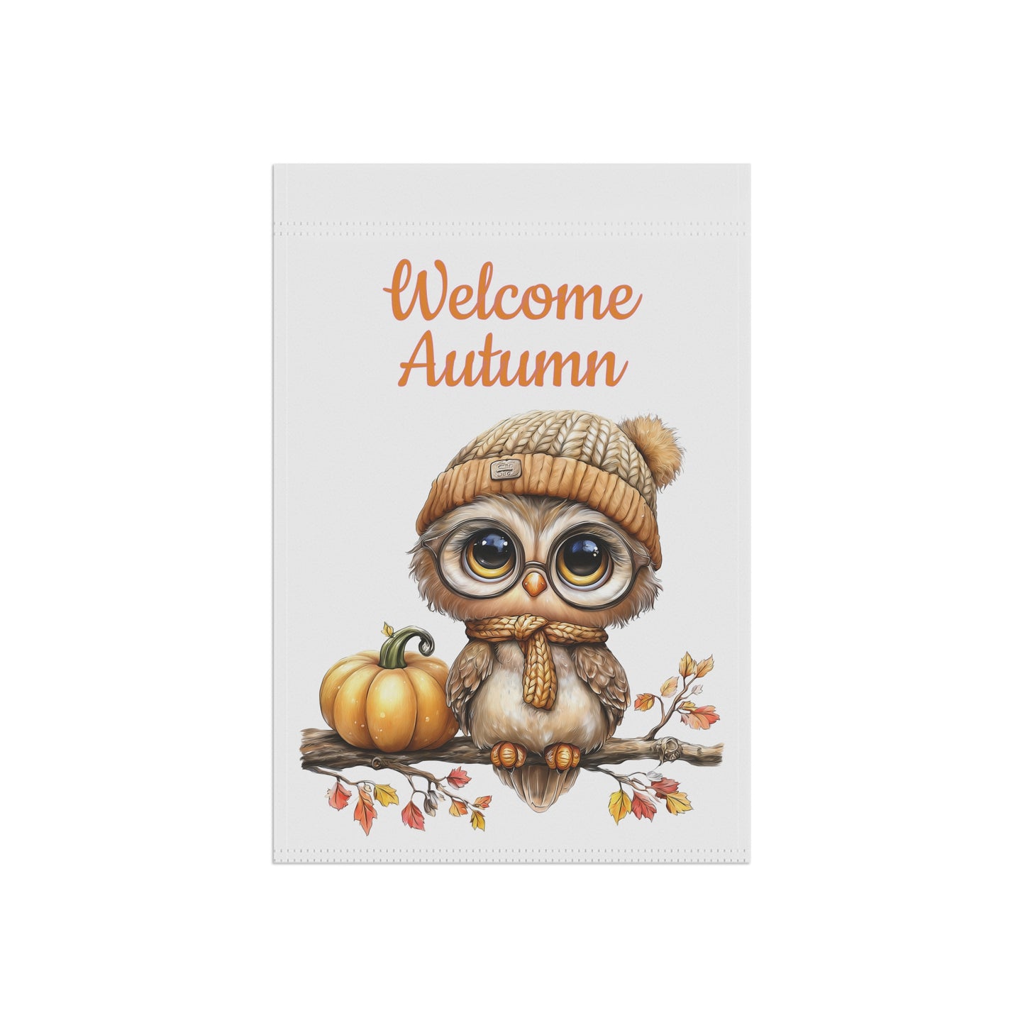 Cute Owl Fall Garden Flag