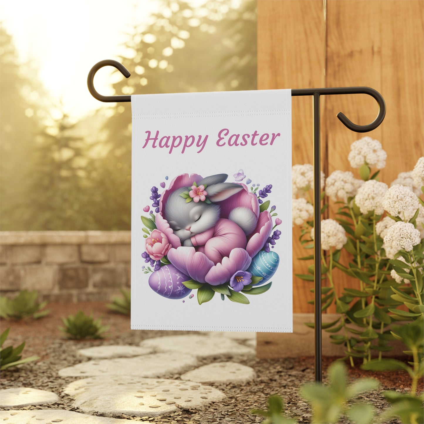 Sleeping Bunny Easter Garden Flag