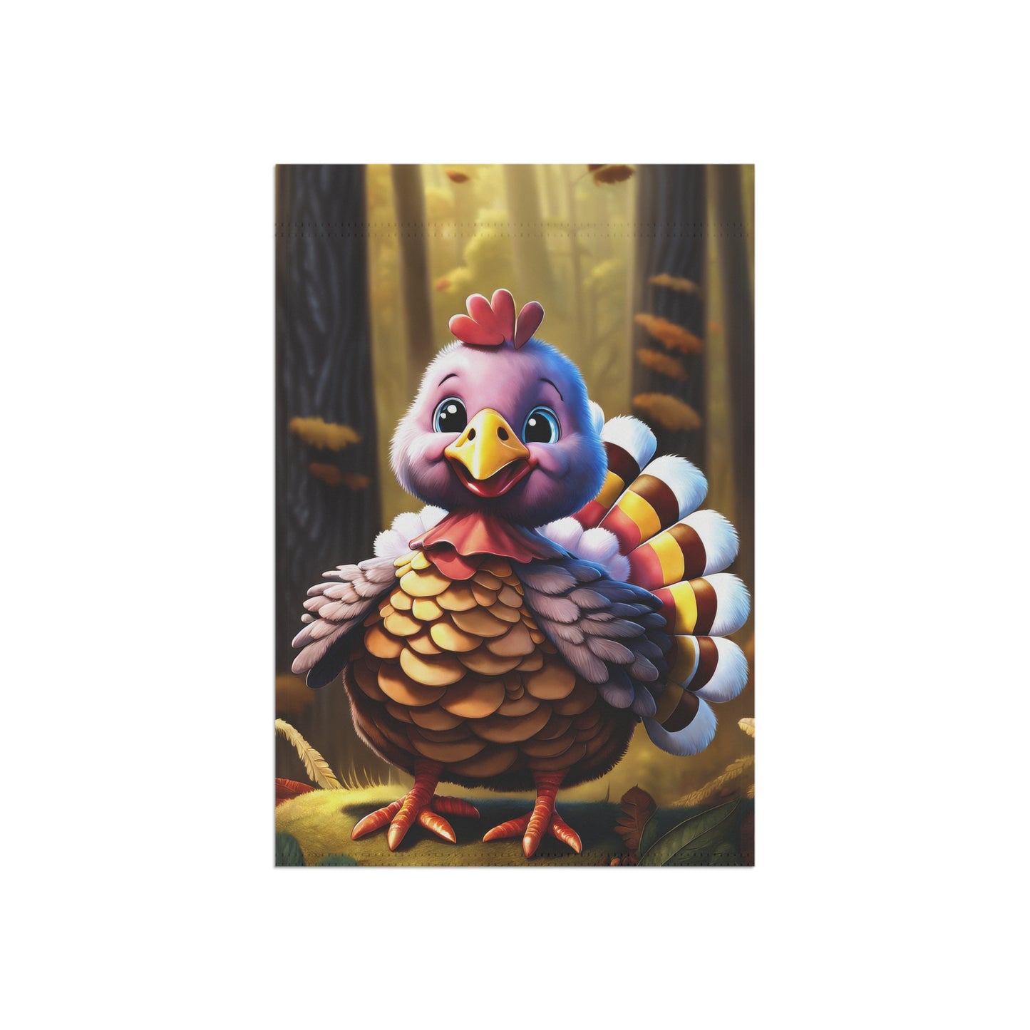 Adorable Thanksgiving Turkey Garden Flag