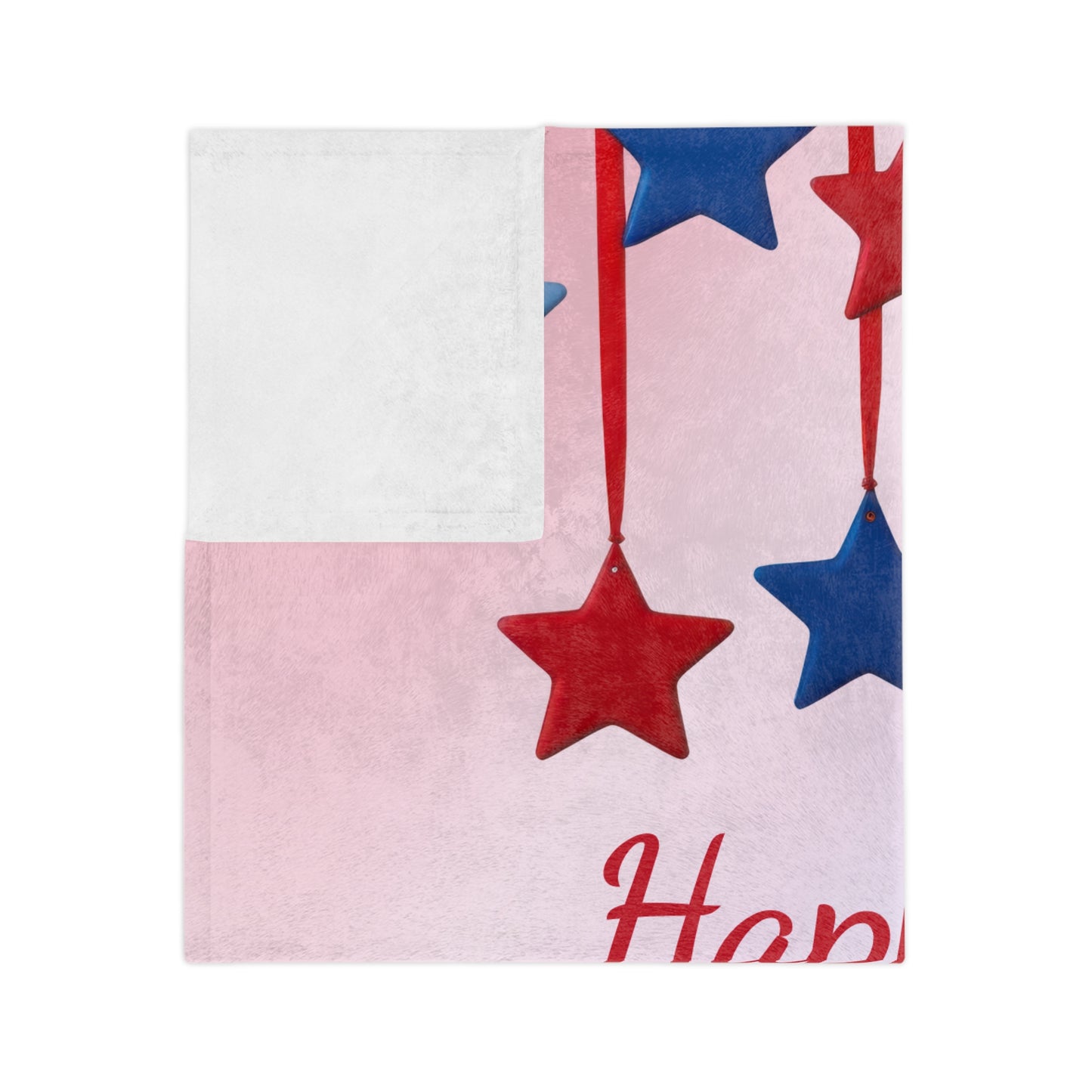 Happy 4th Bulldog Velveteen Plush Blanket
