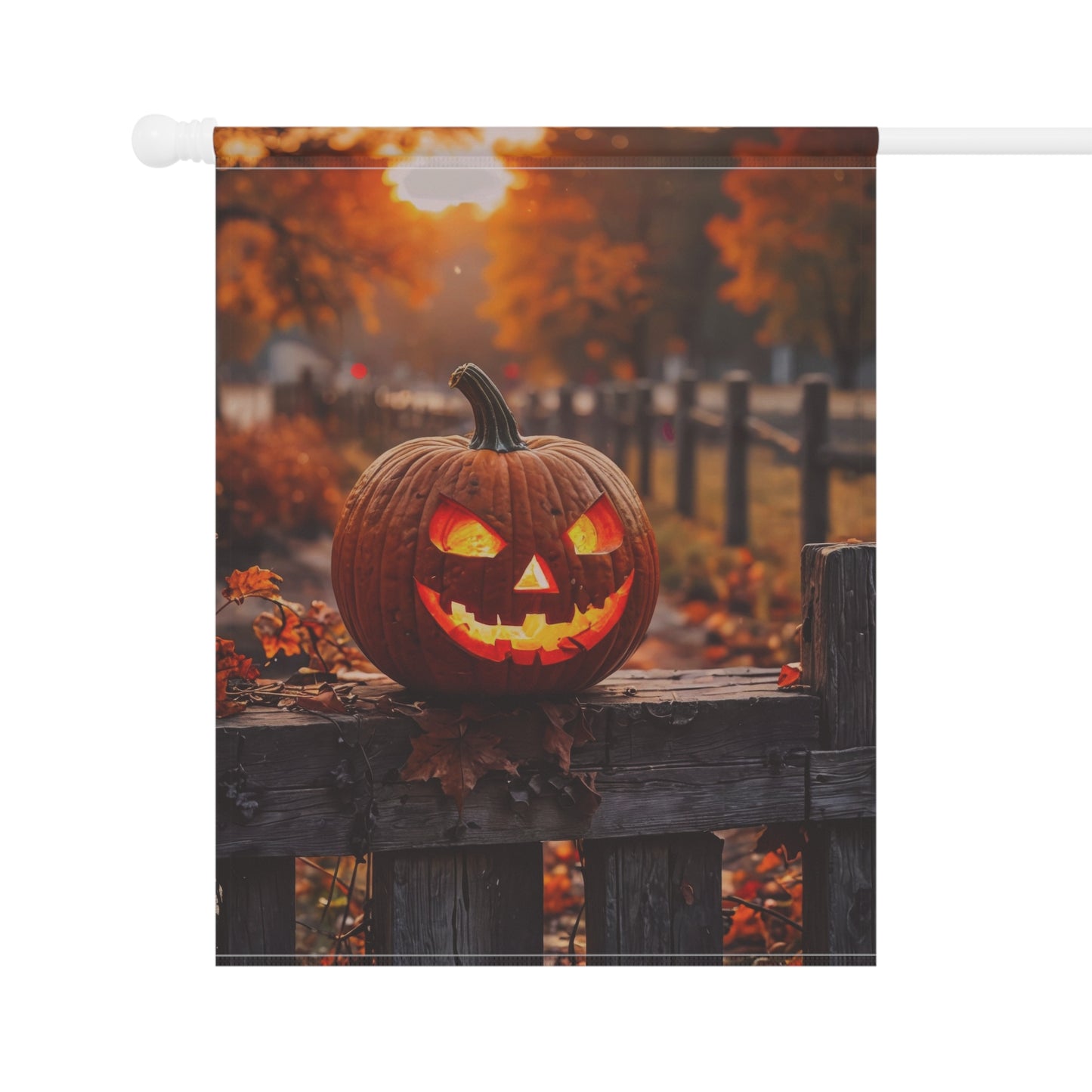 Rustic Jack-O’-Lantern Garden Flag