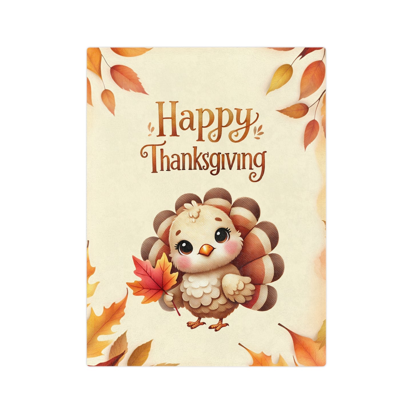 Happy Thanksgiving Turkey Cozy Blanket