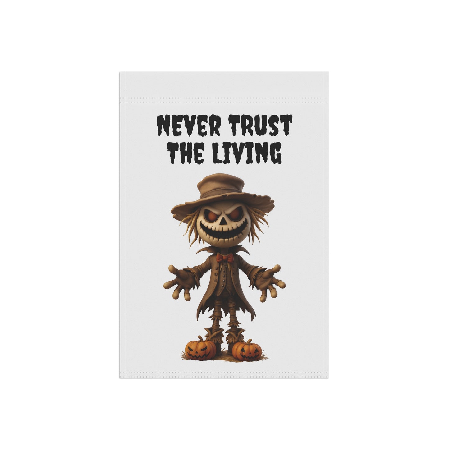 Creepy Zombie Scarecrow Garden Flag