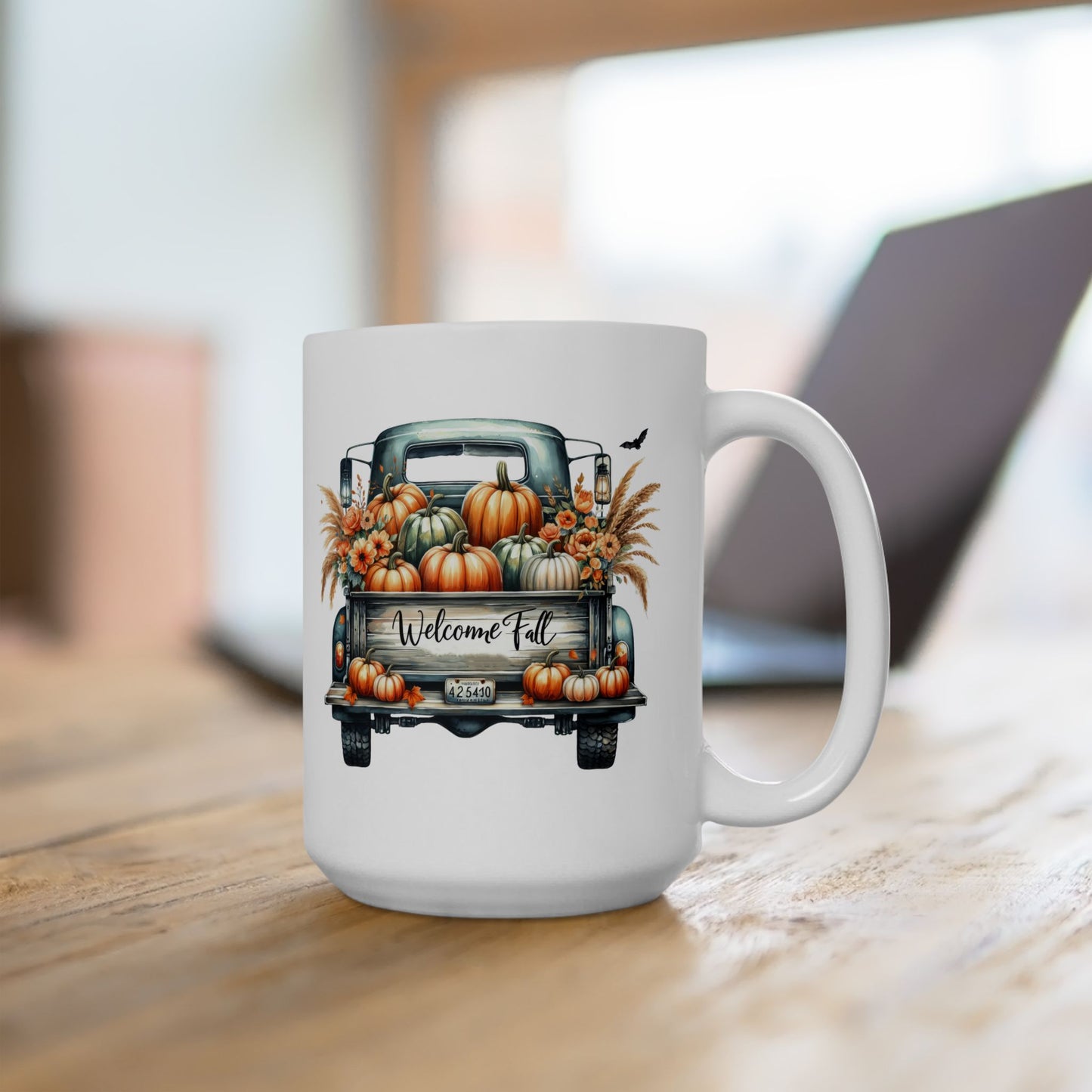 "Welcome Fall" Old Time Truck Coffee Mug