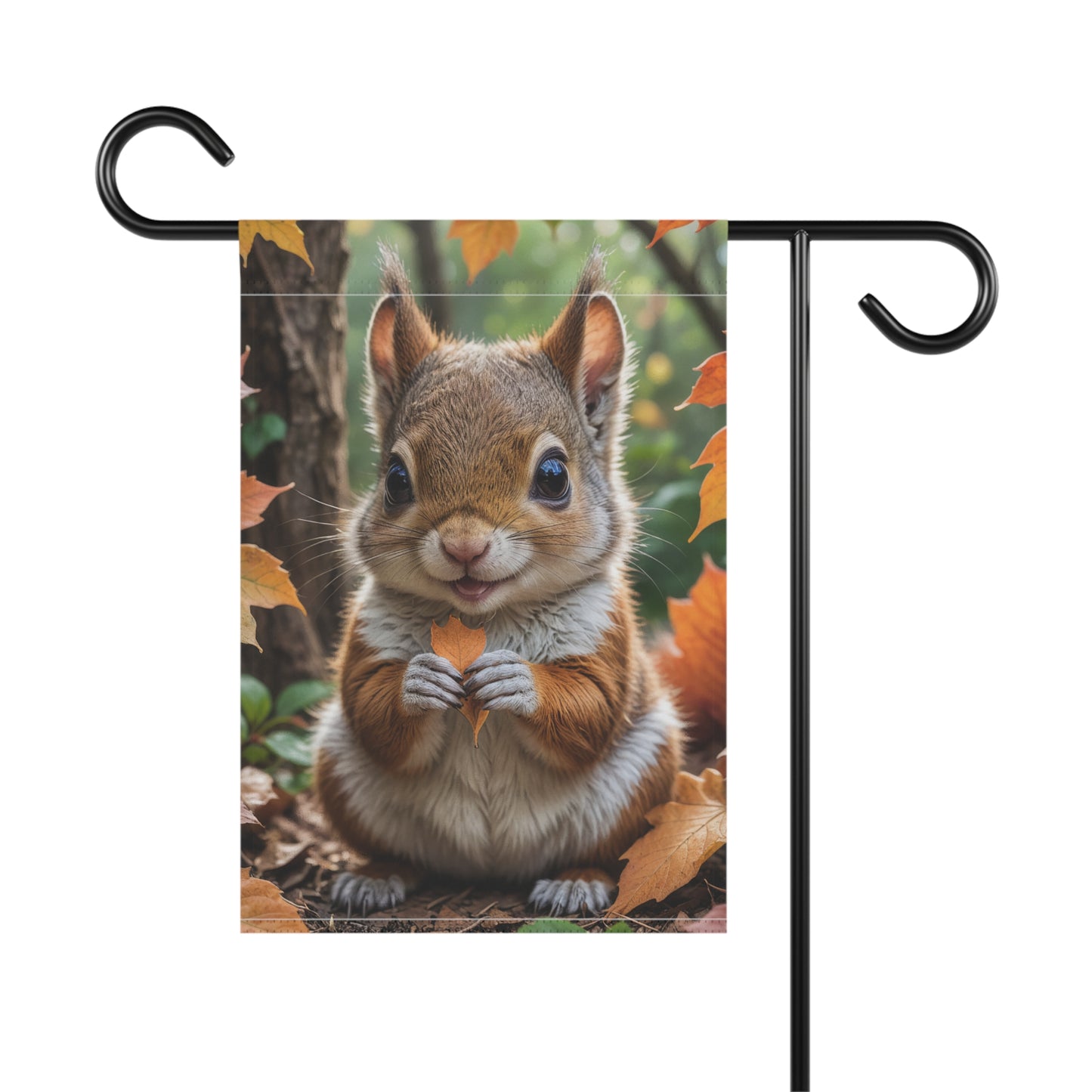 Cute Squirrel Fall Garden Flag/House Banner