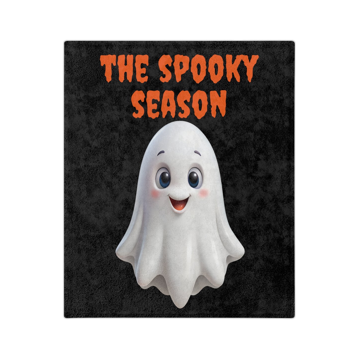 "The Spooky Season" Adorable Ghost Halloween Plush Blanket -