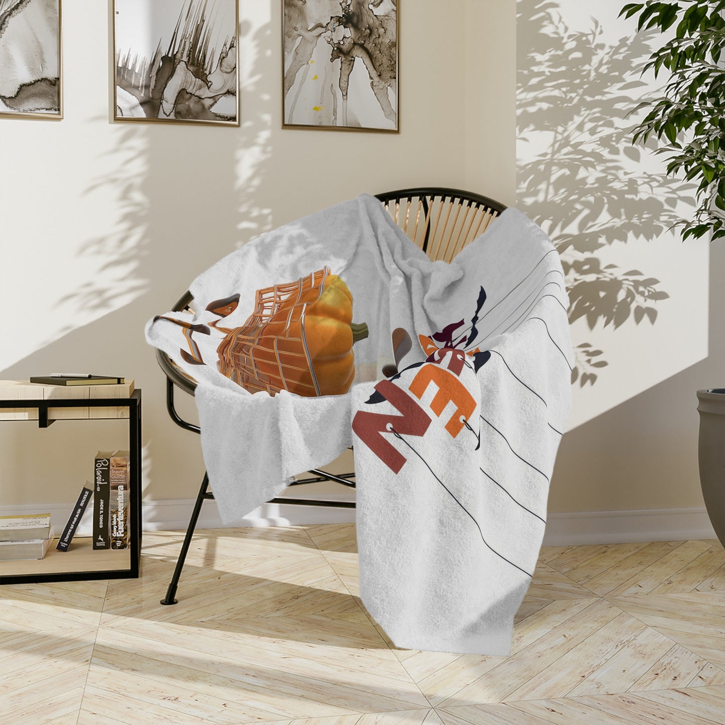Cute Shopping Ghost Halloween Blanket