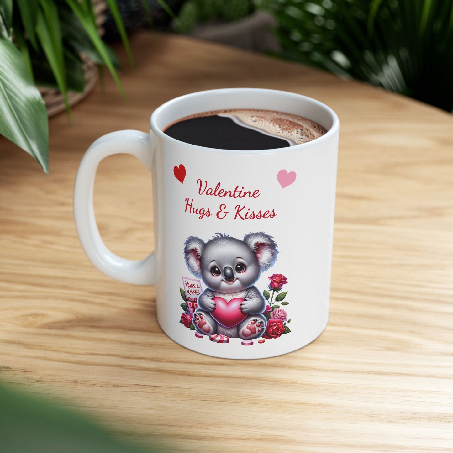 Adorable Koala "Valentine Hugs & Kisses" Coffee Mug