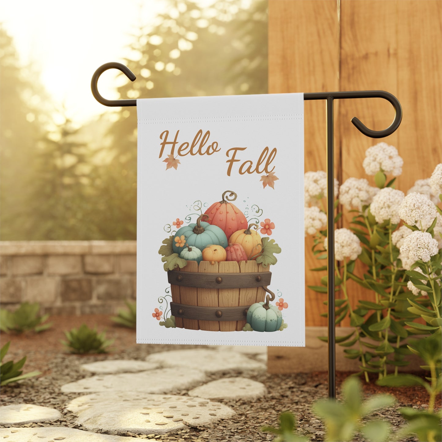 Whimsical Pastel Autumn Garden Flag