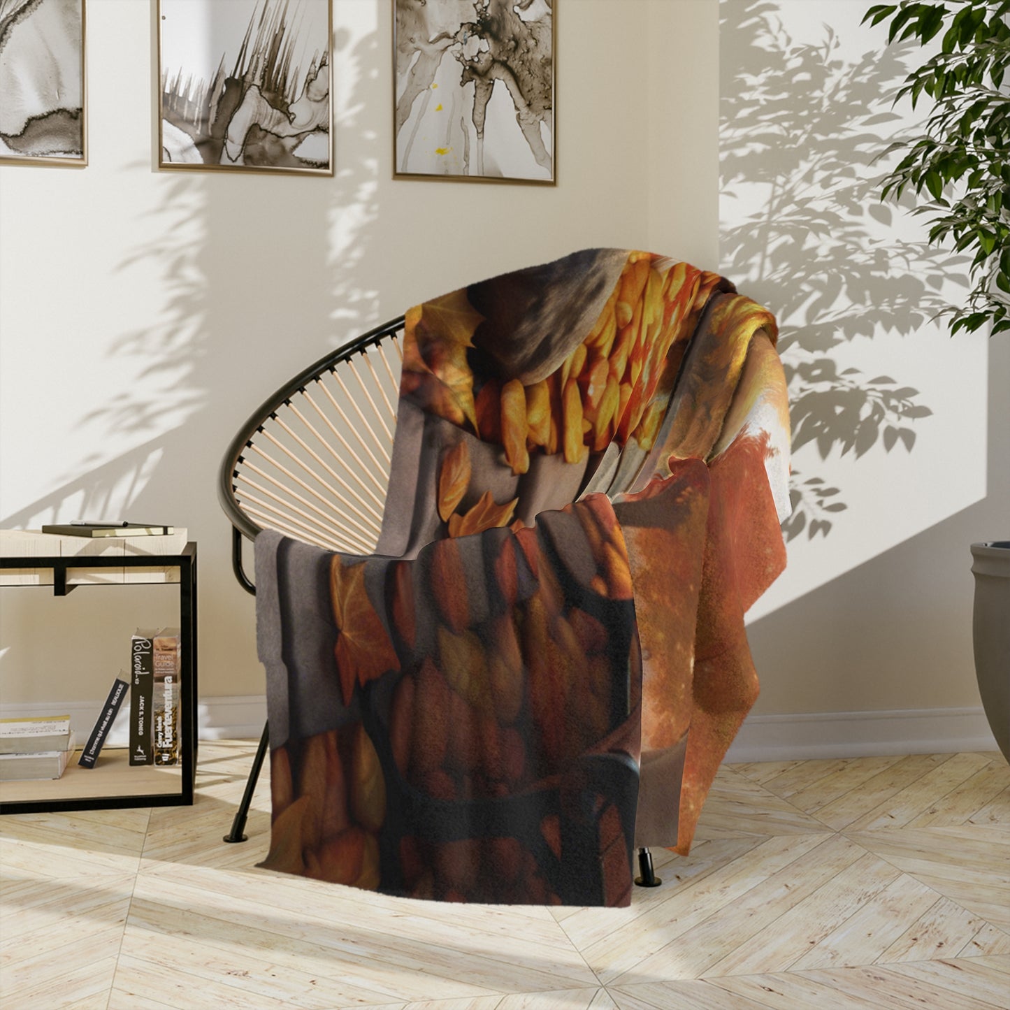 Autumn In The Park Velveteen Blanket