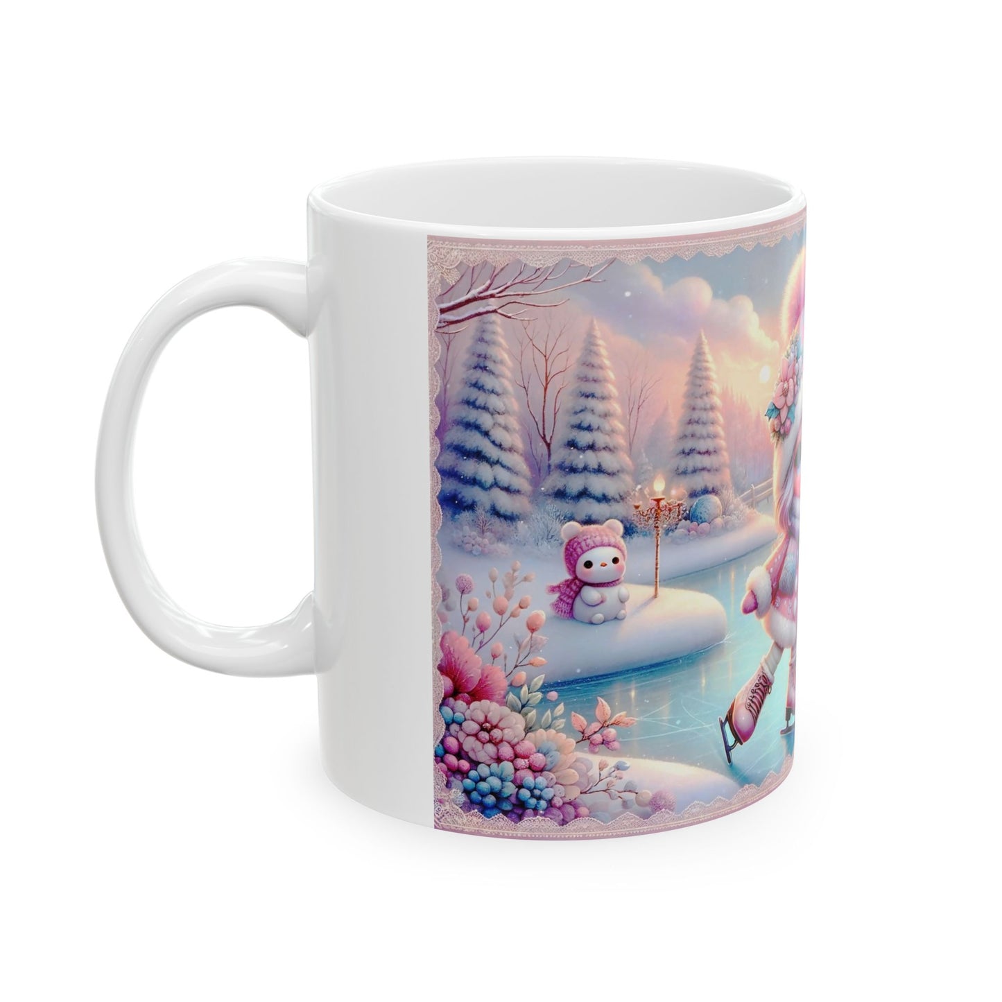 Precious Girl and Snowman Coffee Mug