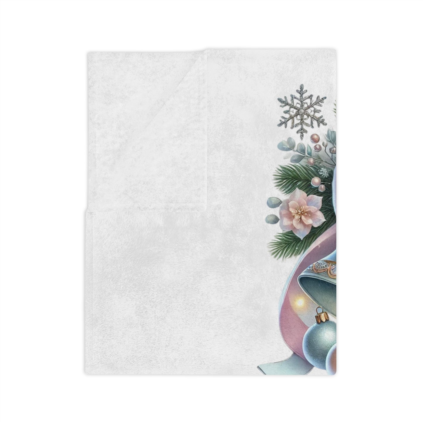Merry Christmas Kitten Velveteen Plush Blanket