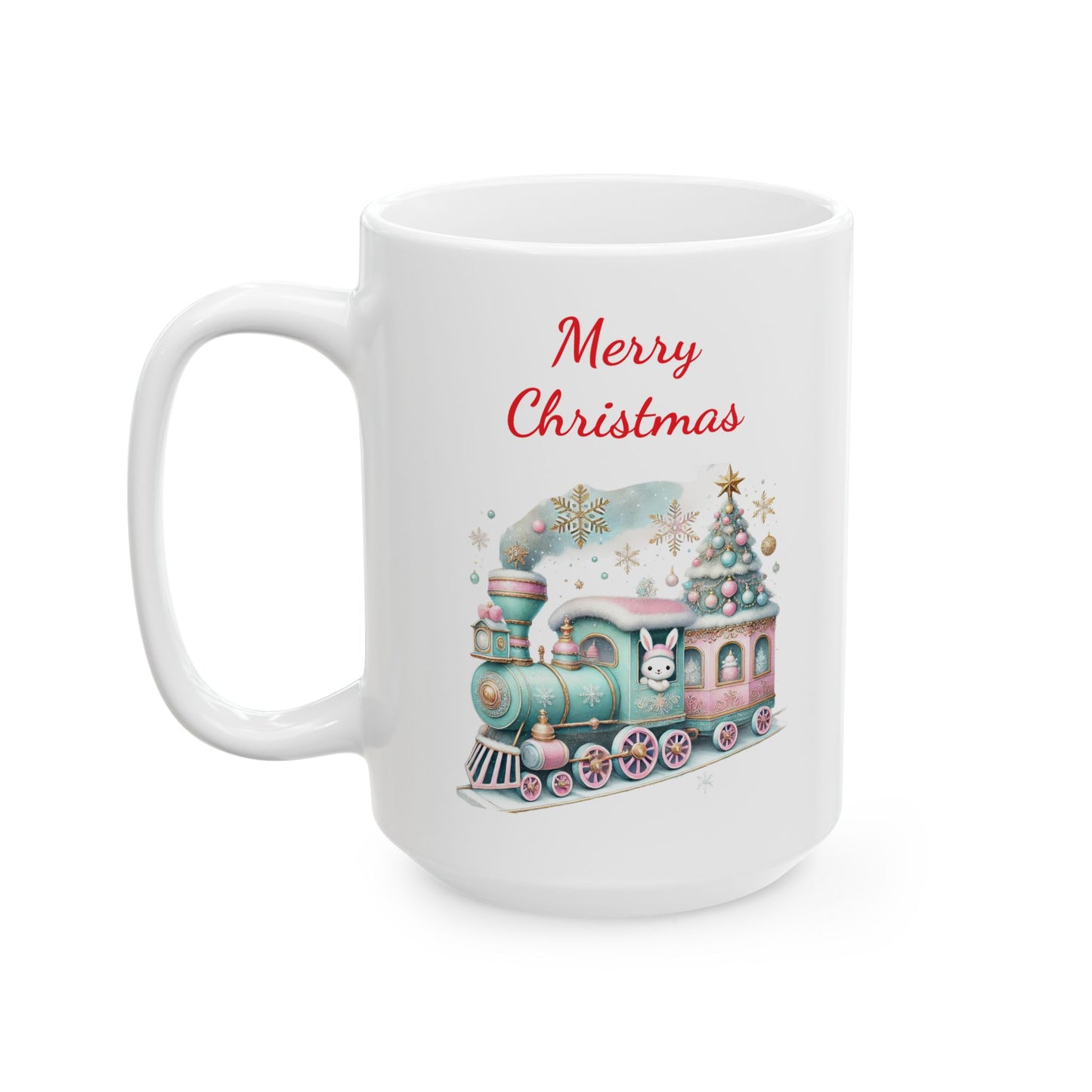 Festive Christmas Train Coffee Mug