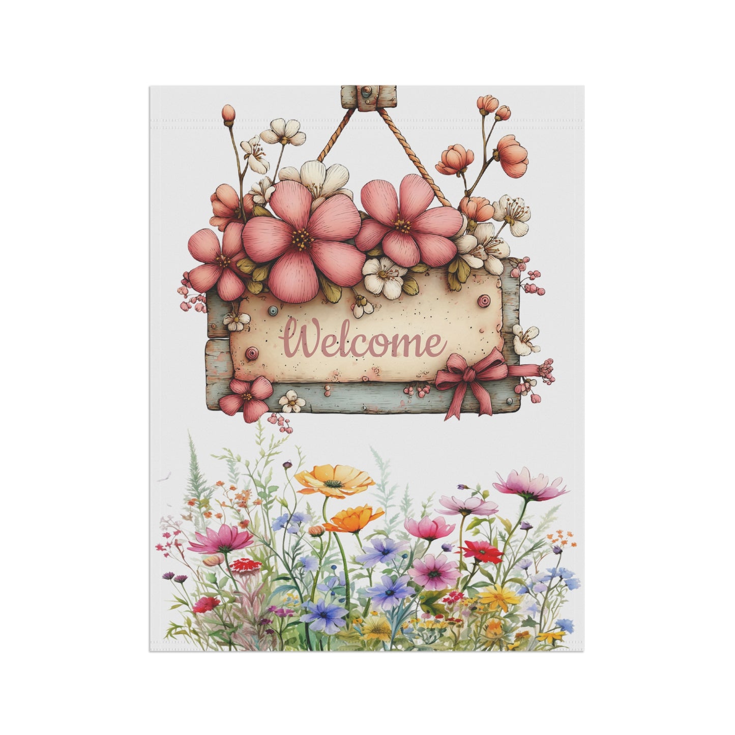 Secret Garden Cottage Welcome Garden Flag