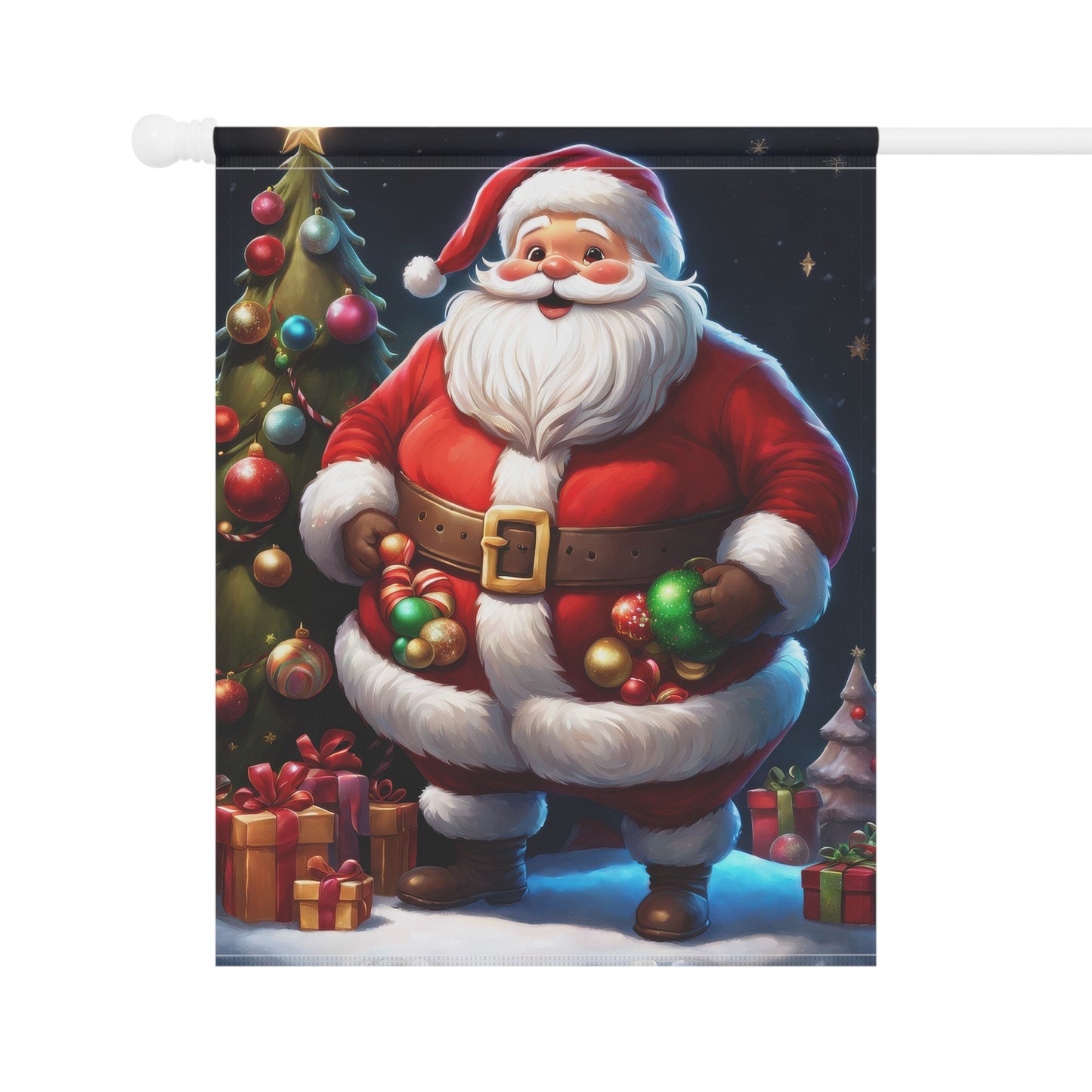 Santa Holiday Garden Flag/ House Banner