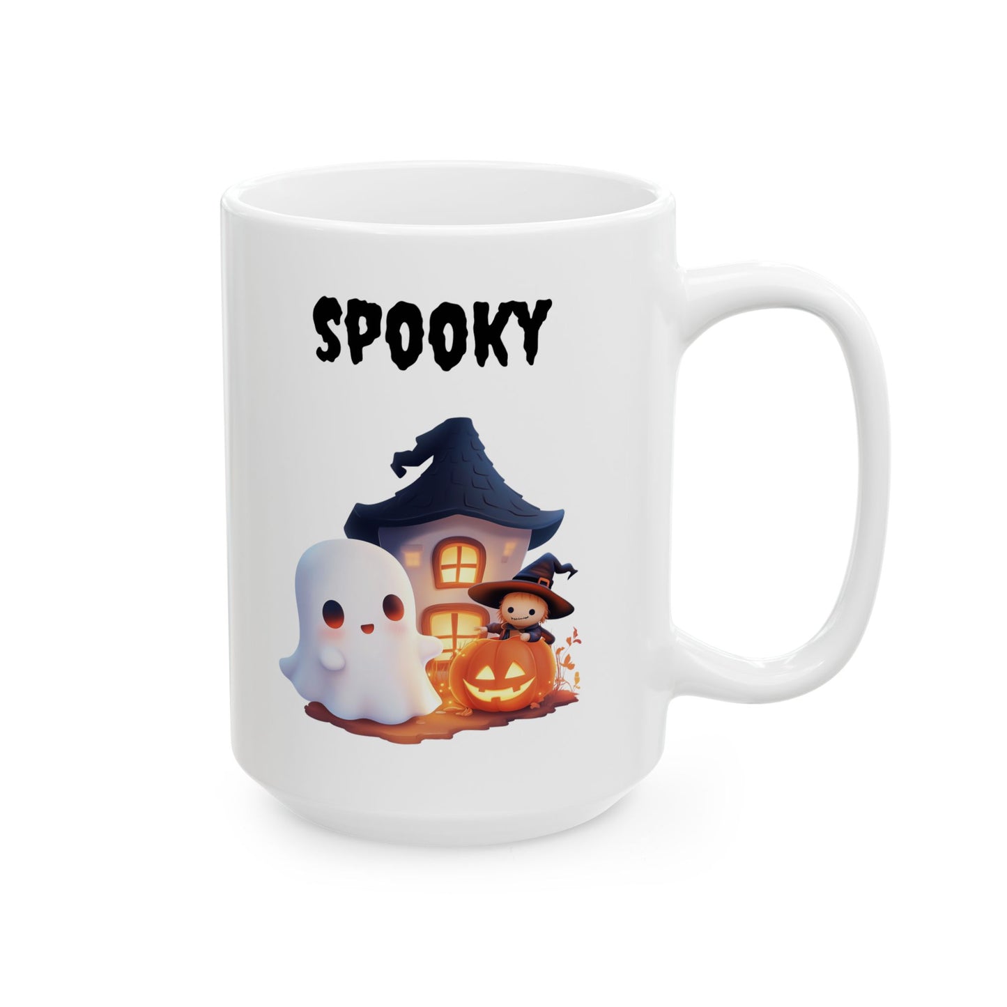 Cute Spooky Haunted House Ceramic Mug