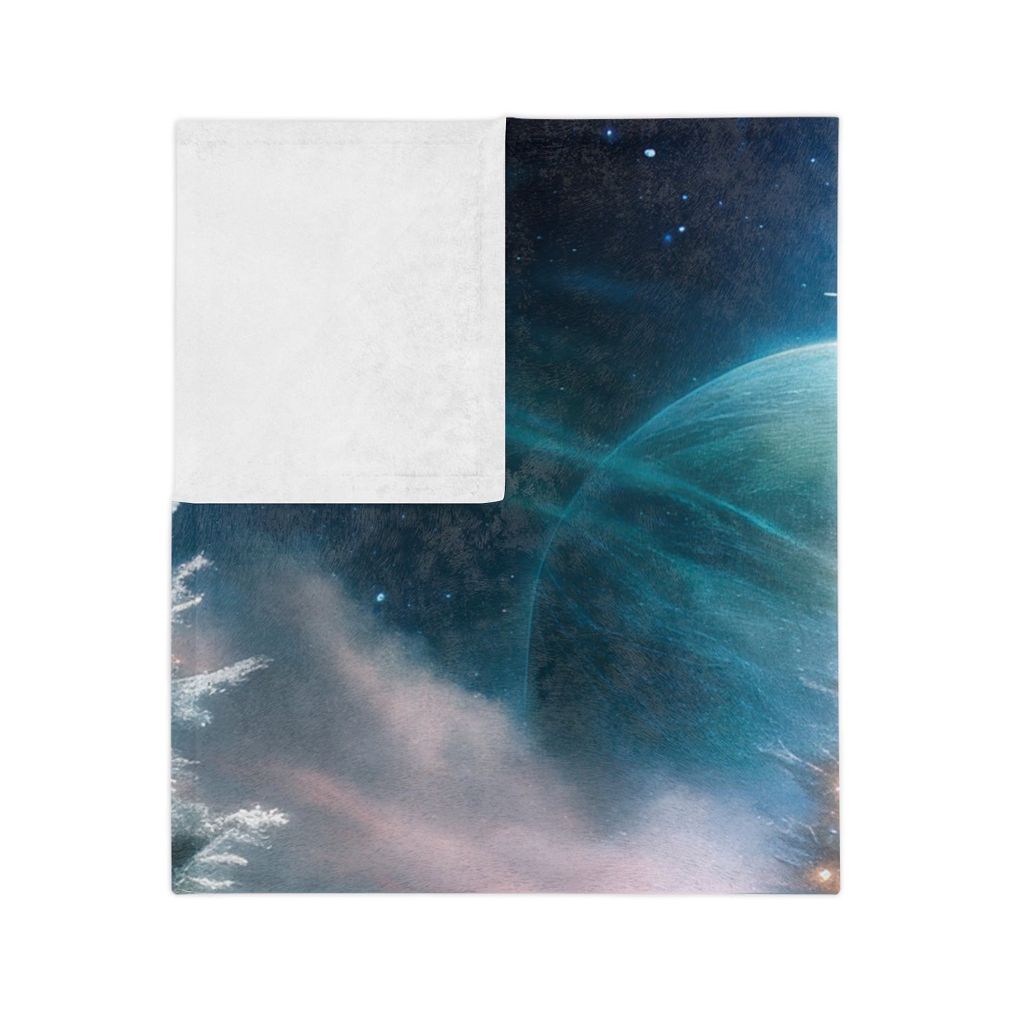 Magical Christmas Tree Under Moon Velveteen Plush Blanket
