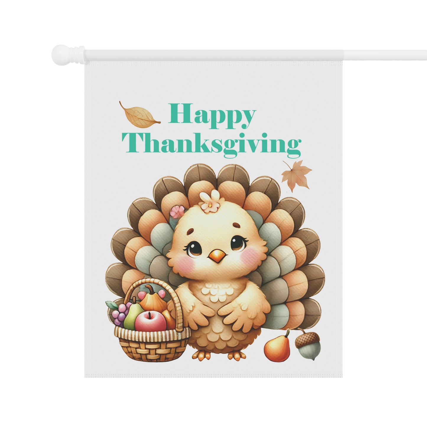 Cute Turkey with Harvest Garden Flag