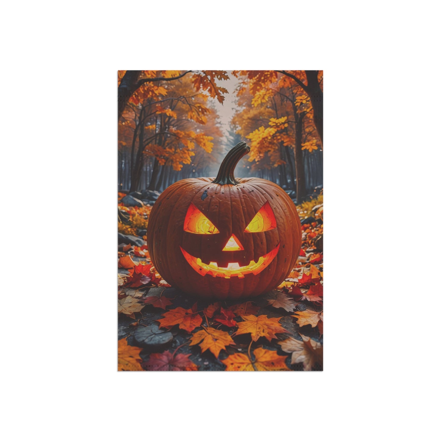 Forest Jack-O’-Lantern Garden Flag