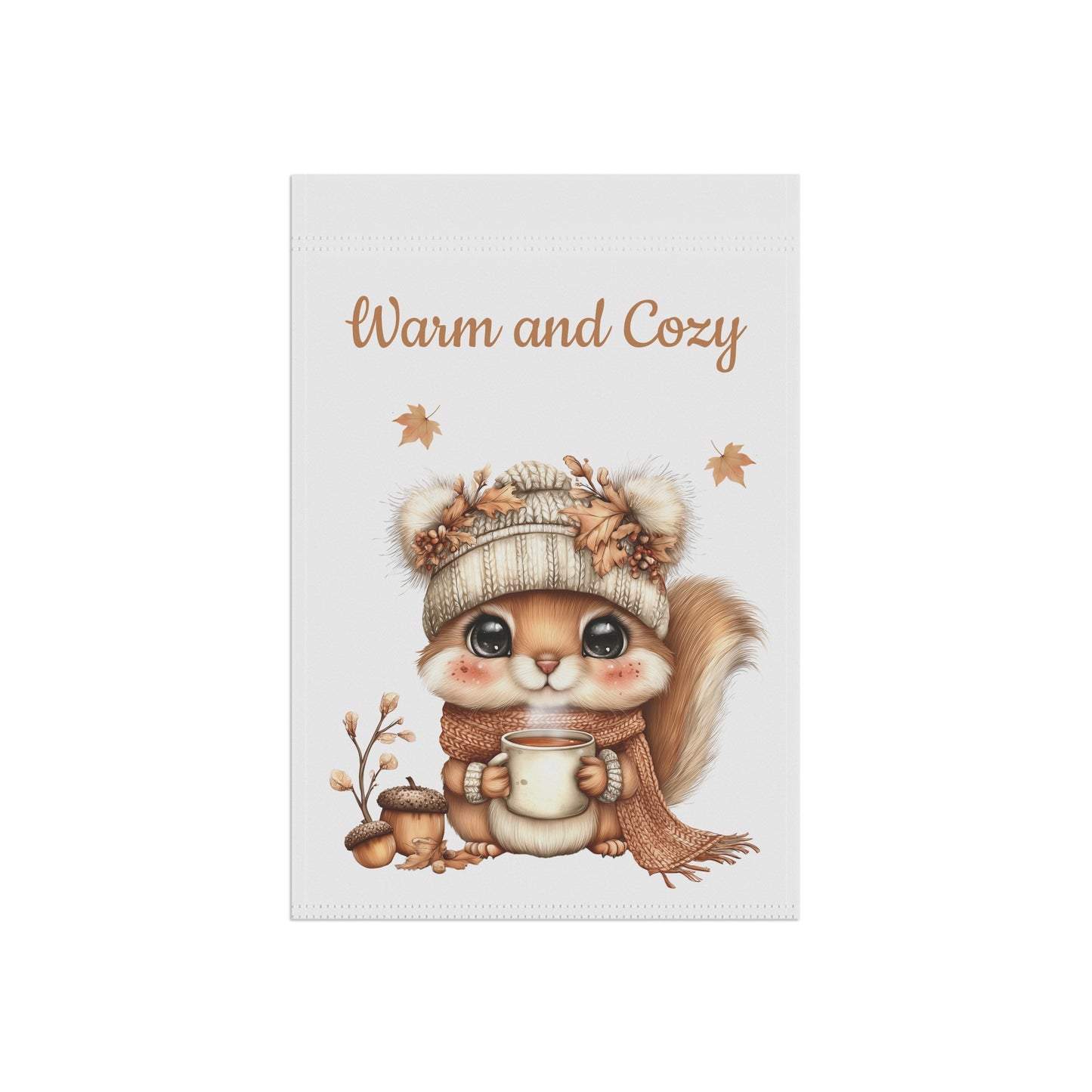 Warm and Cozy Squirrel Garden Flag