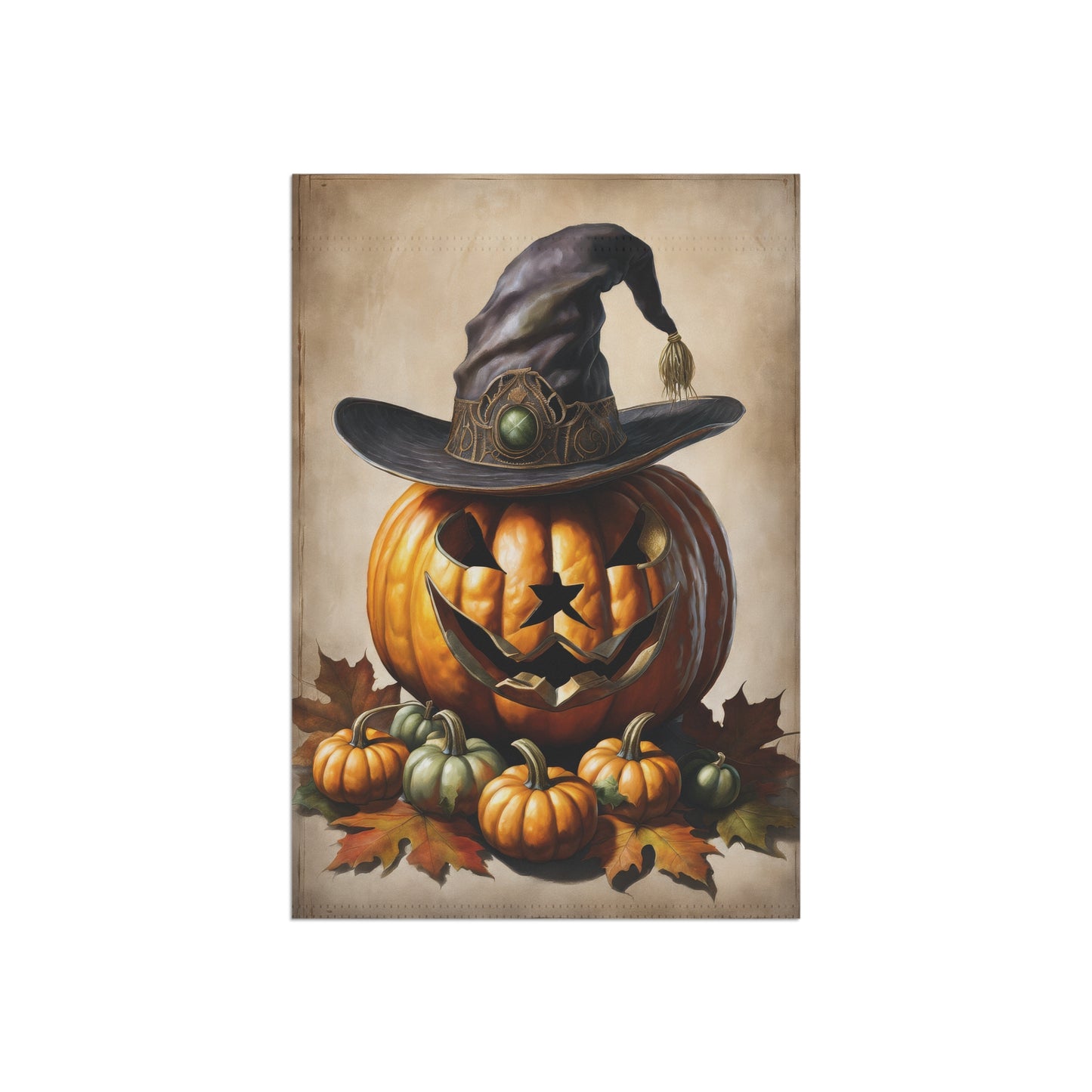 Creepy  Rustic Jack-O-Lantern Halloween Garden Flag/ House Banner