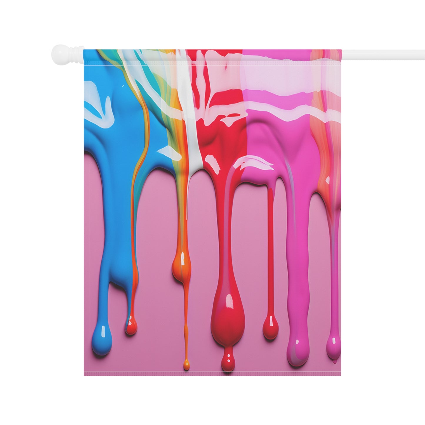 Colorful Paint Drip Garden Flag