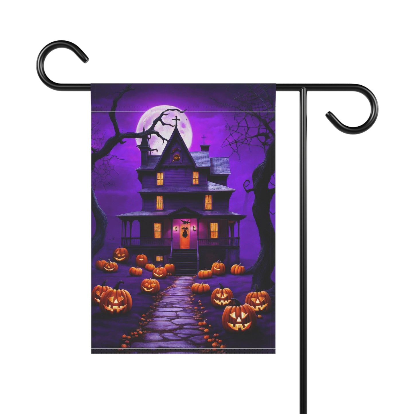 Eerie Haunted House Garden Flag/ House Banner