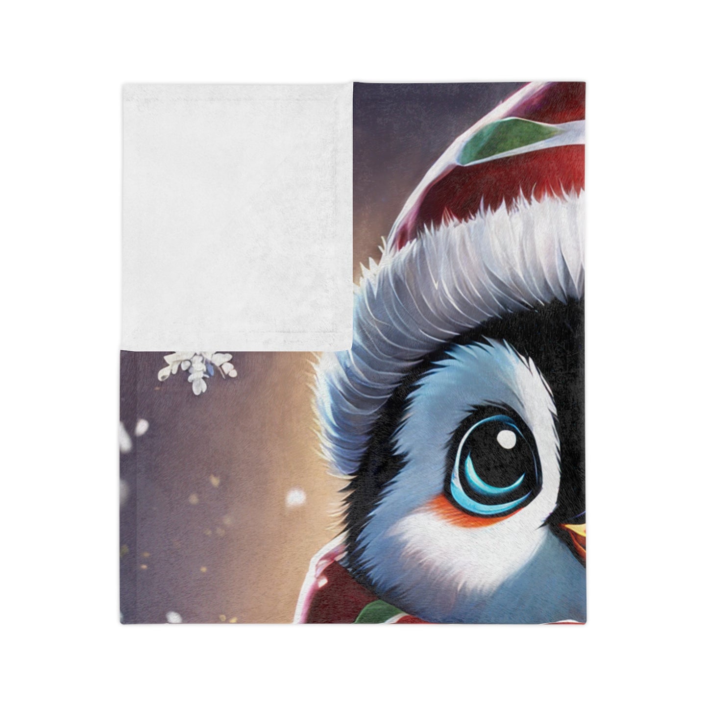 Adorable Penguin Velveteen Plush Blanket