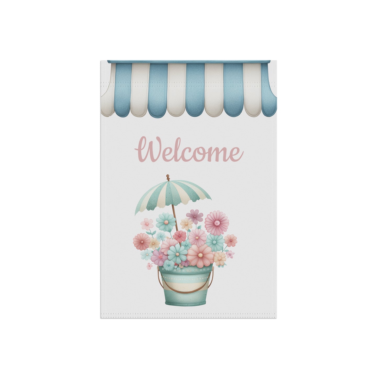 Welcome Floral Garden Flag