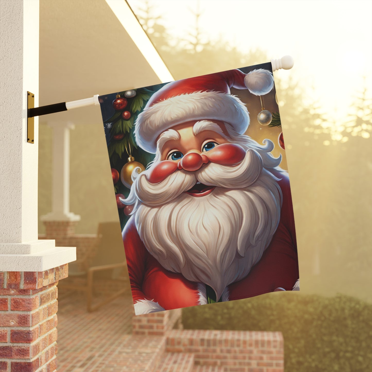 Jolly Old Saint Nick Holiday Garden Flag/ House Banner