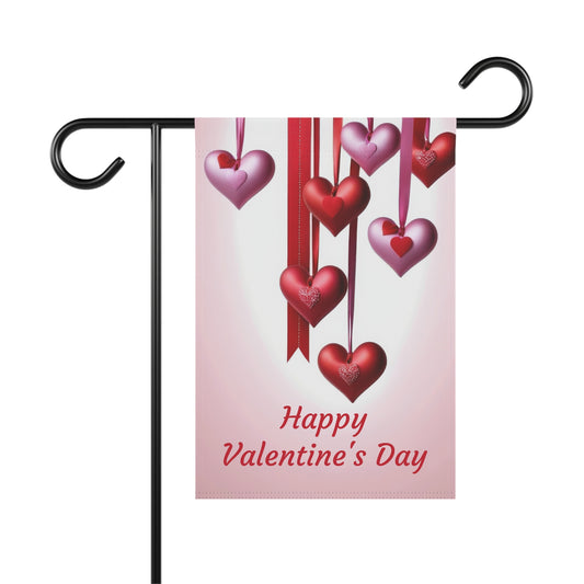 Hanging Hearts Valentine Garden Flag